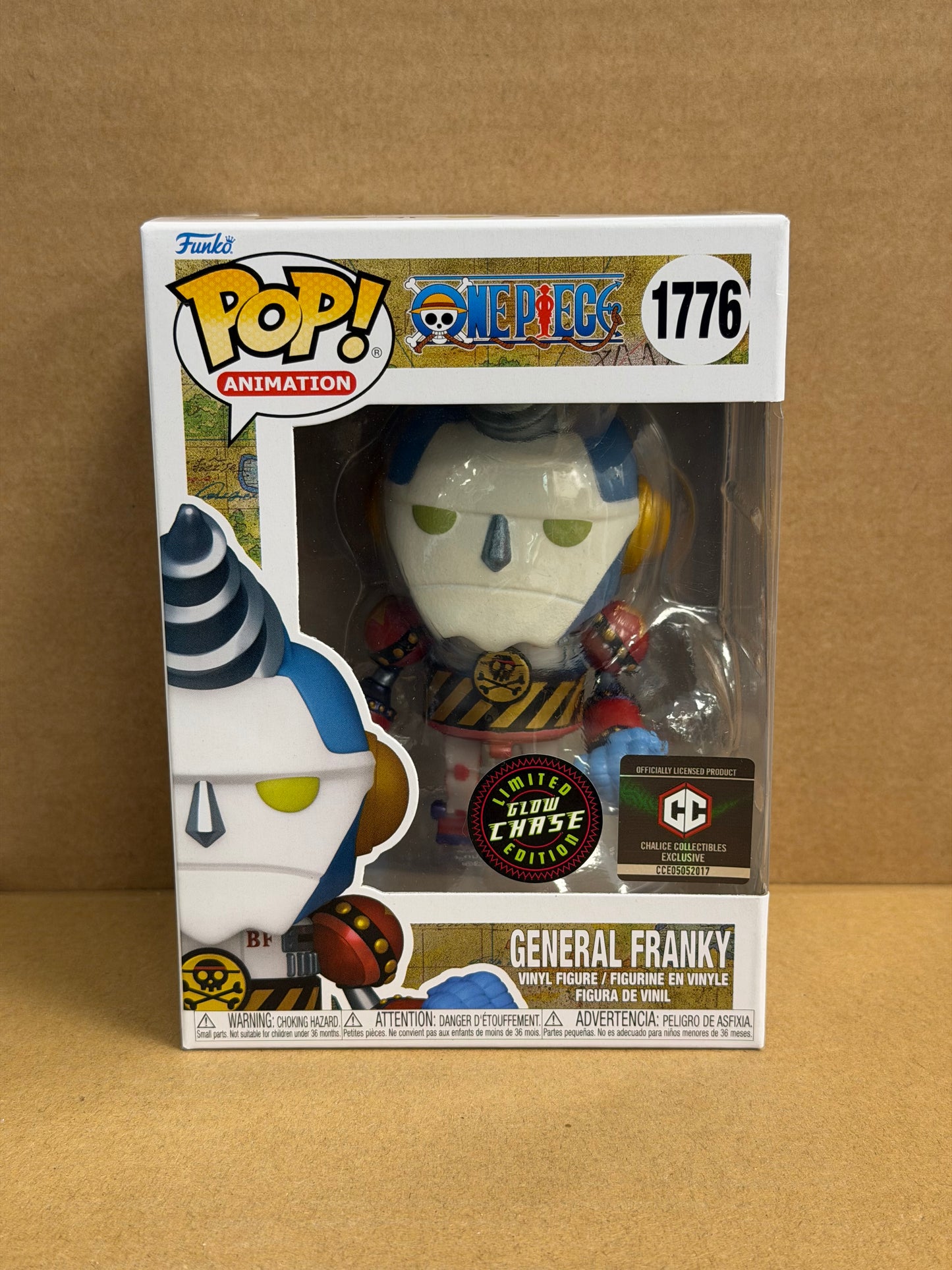 Funko Pop! Anime One Piece General Franky Glow Chase #1776 Free Protector