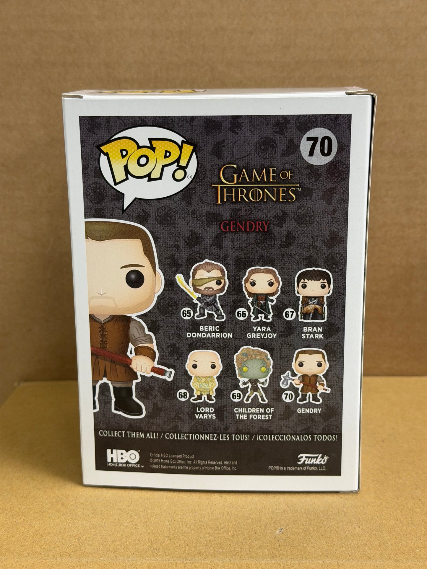 Funko Pop! Television Game Of Thrones Gendry Signed Joe Dempsie COA #70 WS