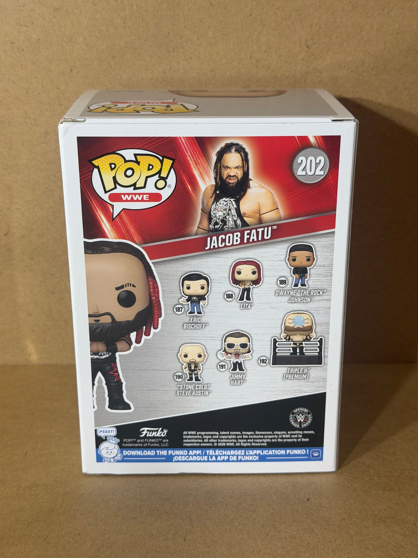 Funko Pop! WWE Jacob Fatu Signed COA #202 Free Protector