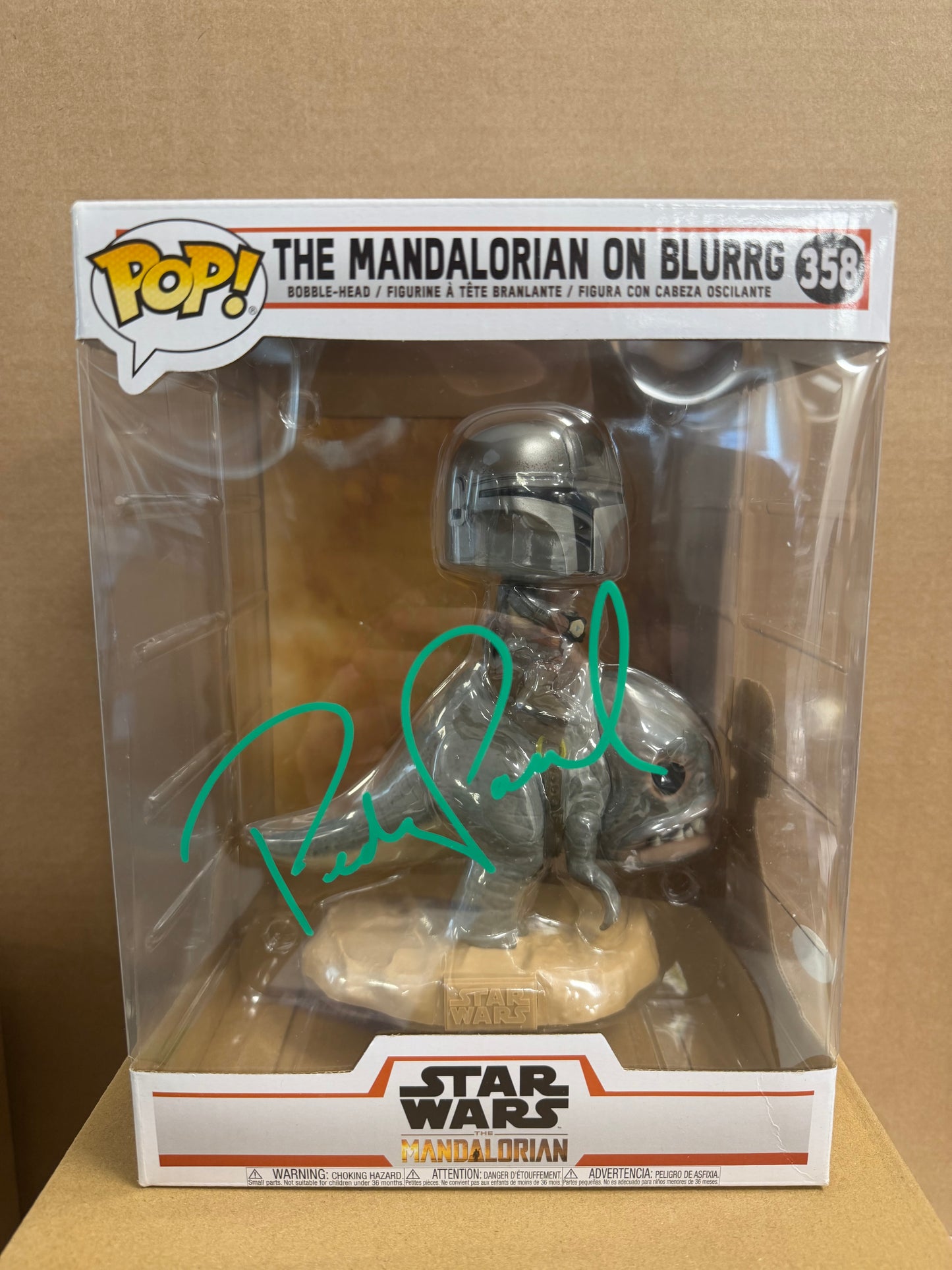 Funko Pop! Star Wars Mandalorian #358 Signed Pedro Pascall COA