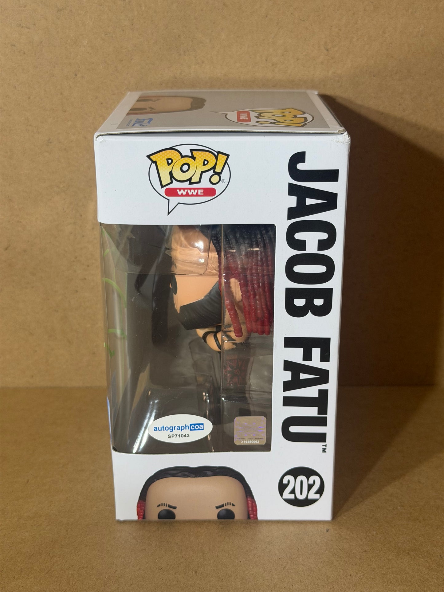 Funko Pop! WWE Jacob Fatu Signed COA #202 Free Protector