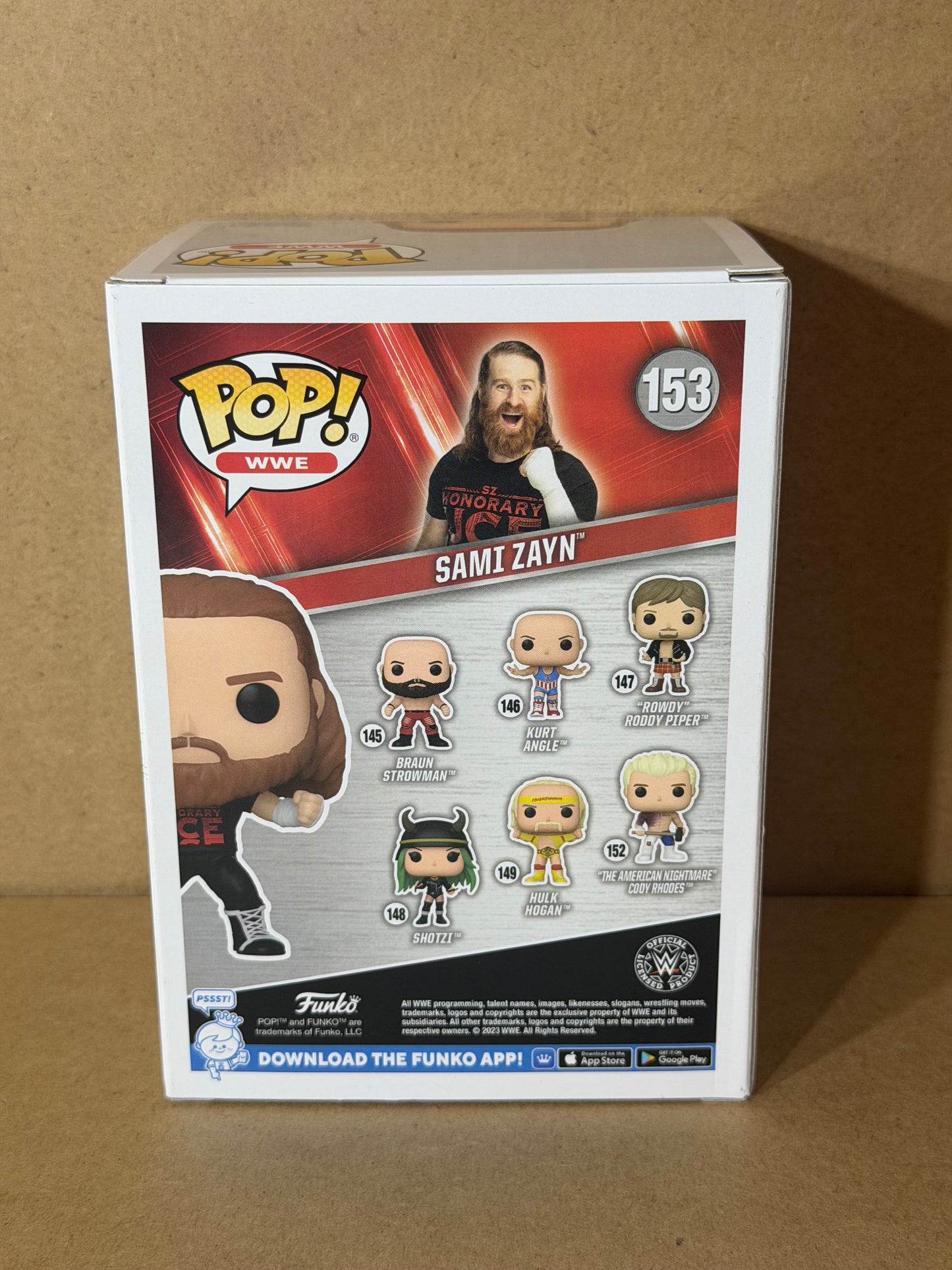 Funko Pop! WWE Sami Zayn Signed COA #153 Free Protector