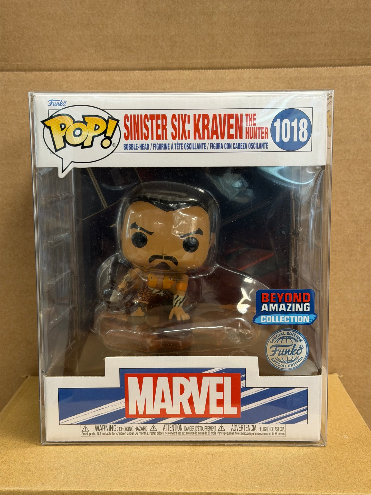 Funko Pop! Marvel Sinister Six: Kraven The Hunter #1018 Special Edition + Protector