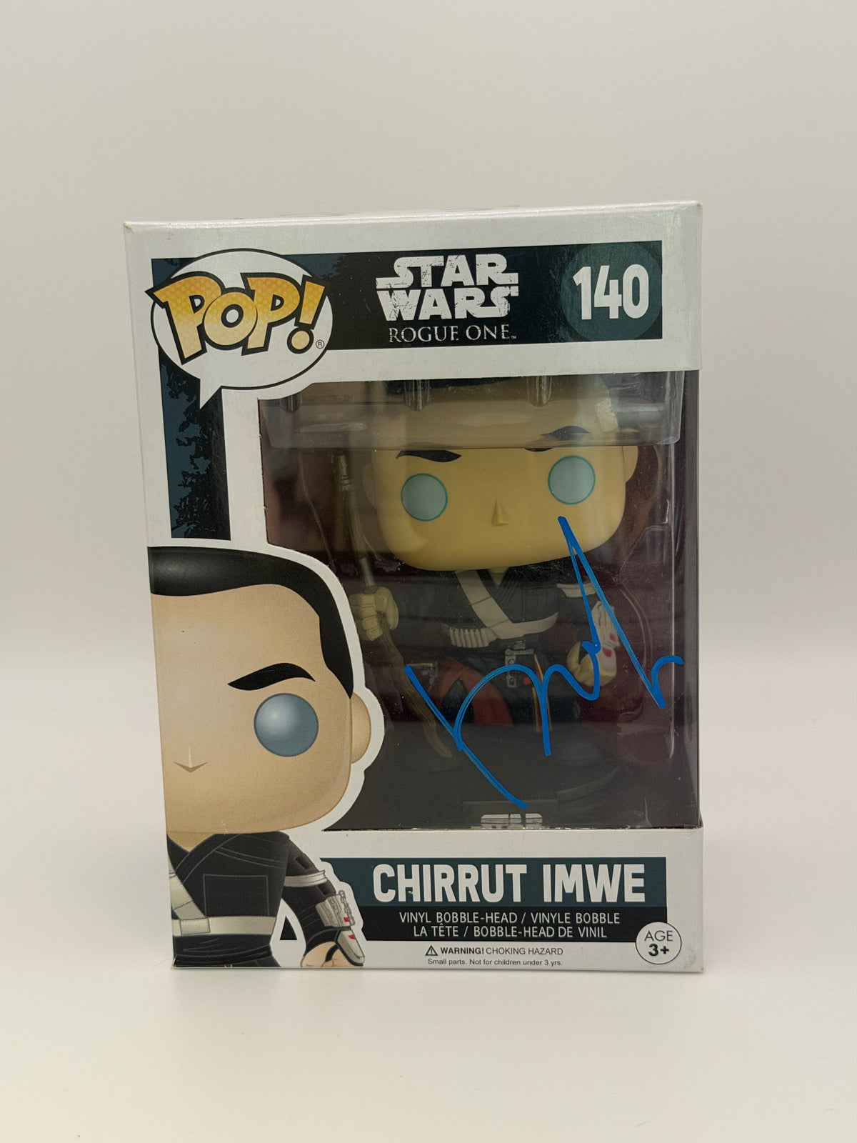 Funko Pop! Star Wars Chirrut Imwe Signed Donnie Yen COA #140
