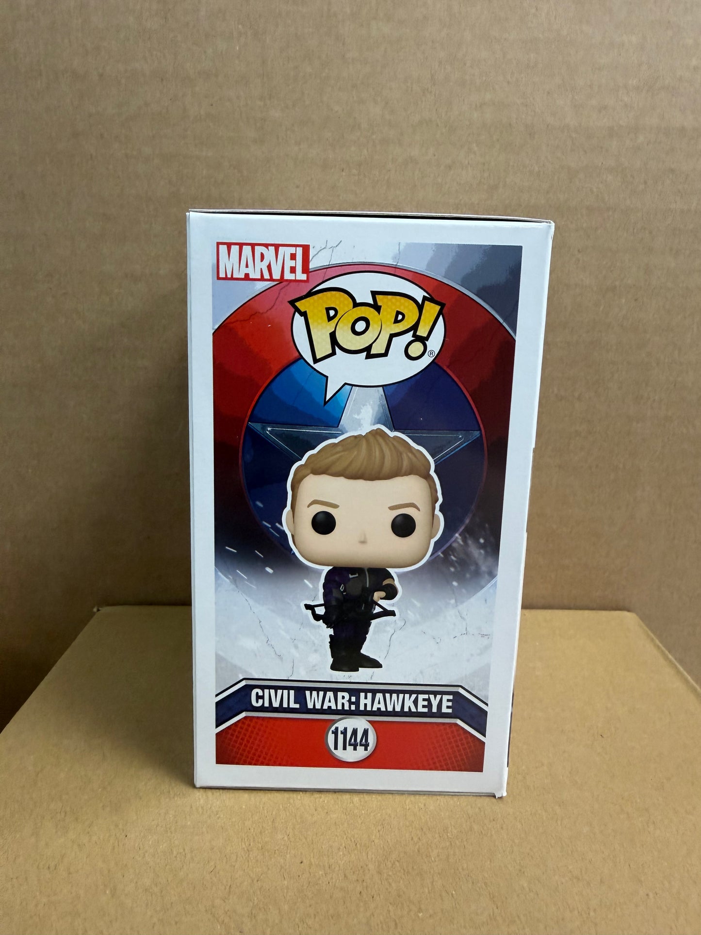 Funko Pop! Marvel Civil War Hawkeye Signed Jeremy Renner COA #1144