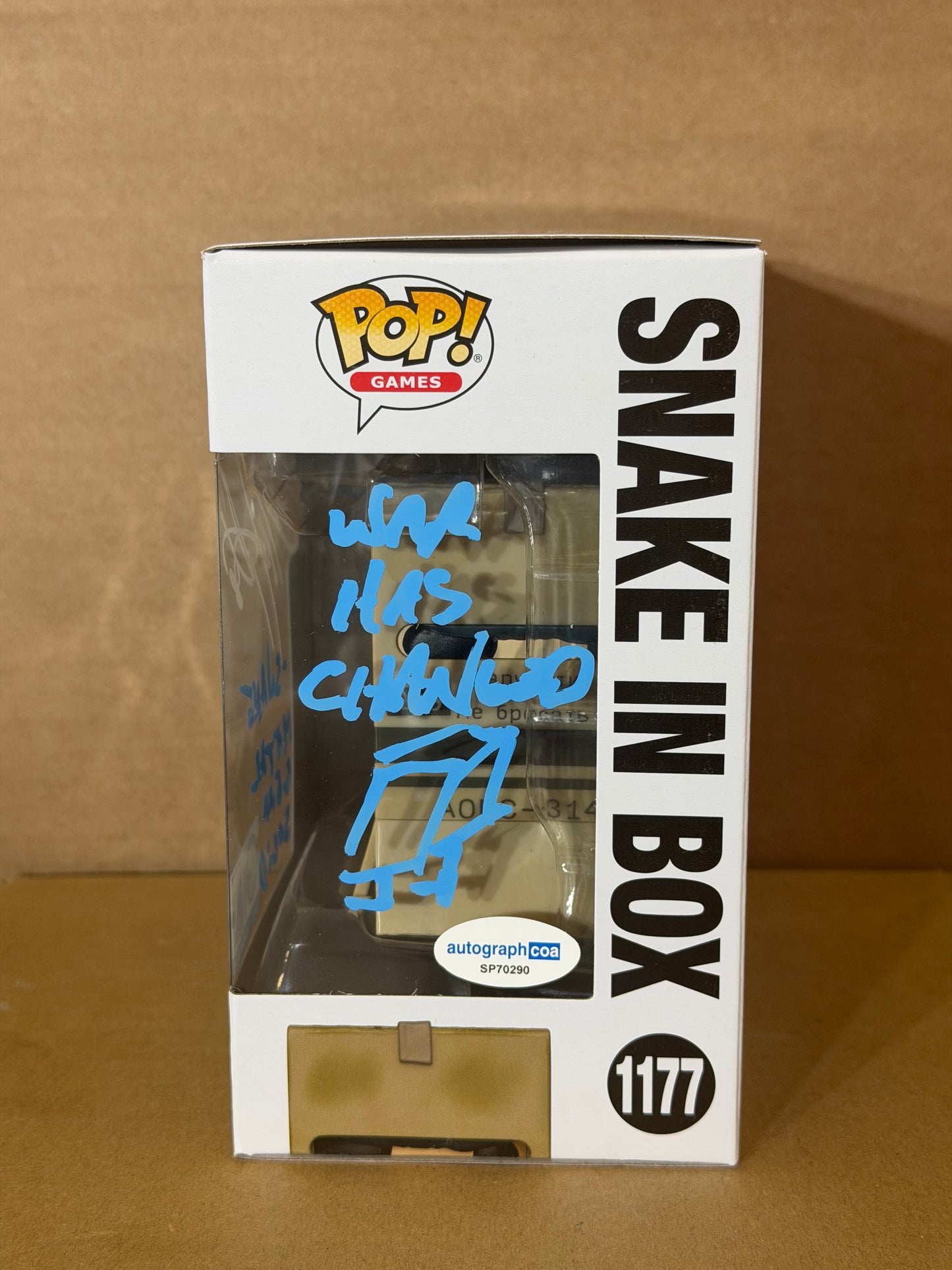 Funko Pop! Games Metal Gear Snake In Box Signed David Hayter #1177