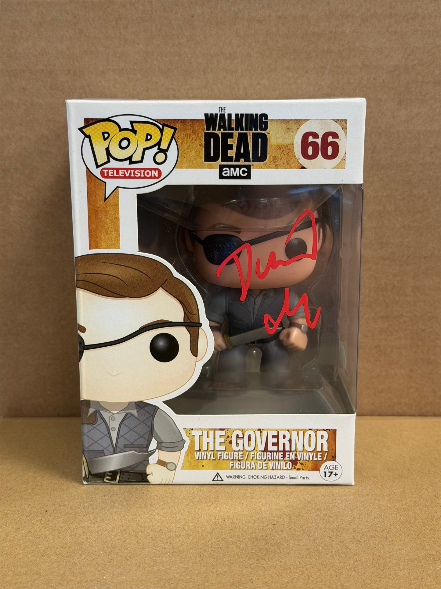 Funko Pop! Television The Walking Dead Governor Signed David Morrisey COA #66
