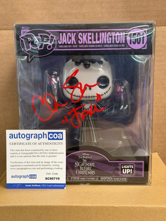 Funko Pop! Disney Jack Skellington Signed Chris Sarandon COA #1501 ‘Jack’