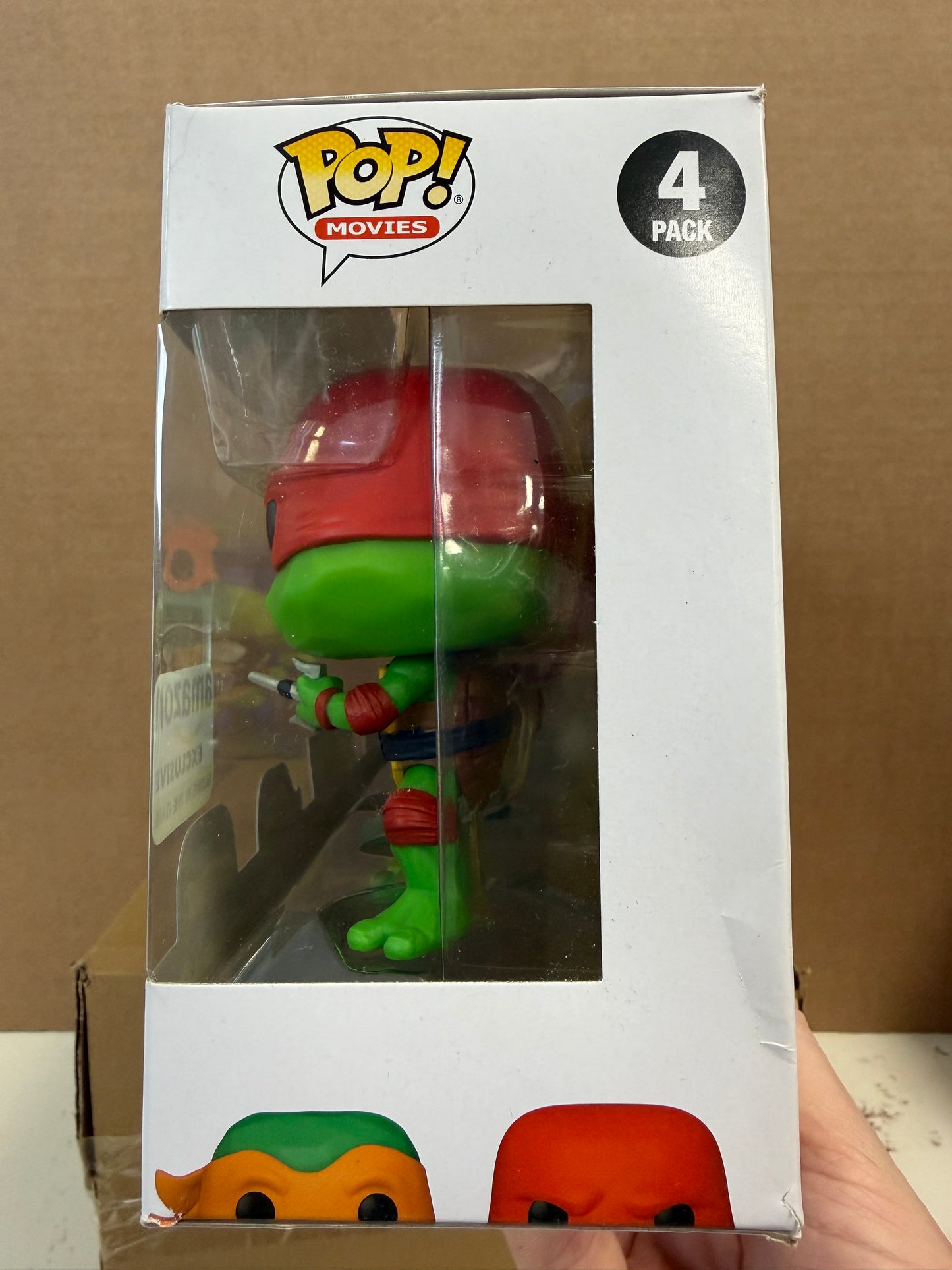 Funko Pop! Movies TMNT Mutant Mayhem 4 Pack Amazon Glow Exclusive