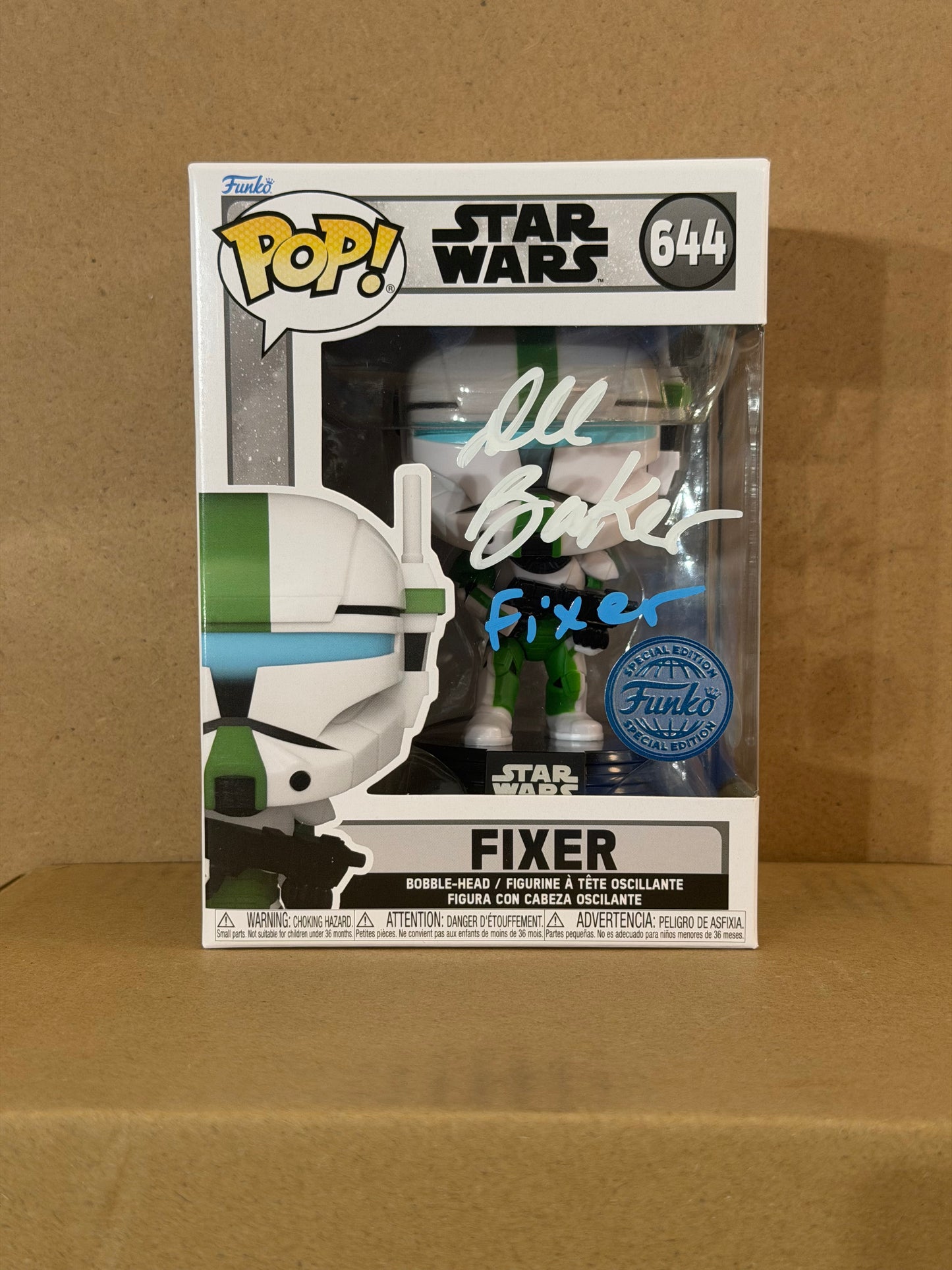Funko Pop! Star Wars Fixer Signed Dee Baker COA #644 Special Edition