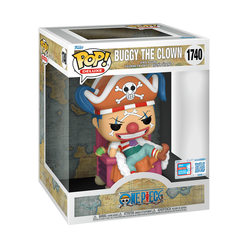 Funko Pop! Deluxe Anime One Piece Buggy The Clown #1740 Shared Sticker NYCC Exclusive