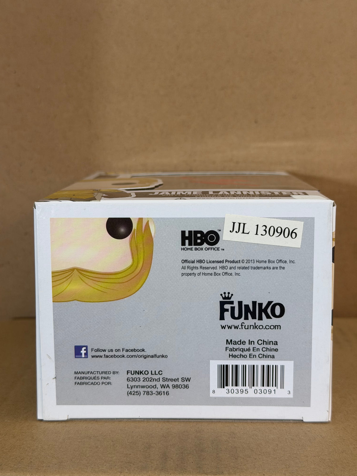 Funko Pop! Television Game Of Thrones Jaime Lannister Signed Nikolaj Coster #10