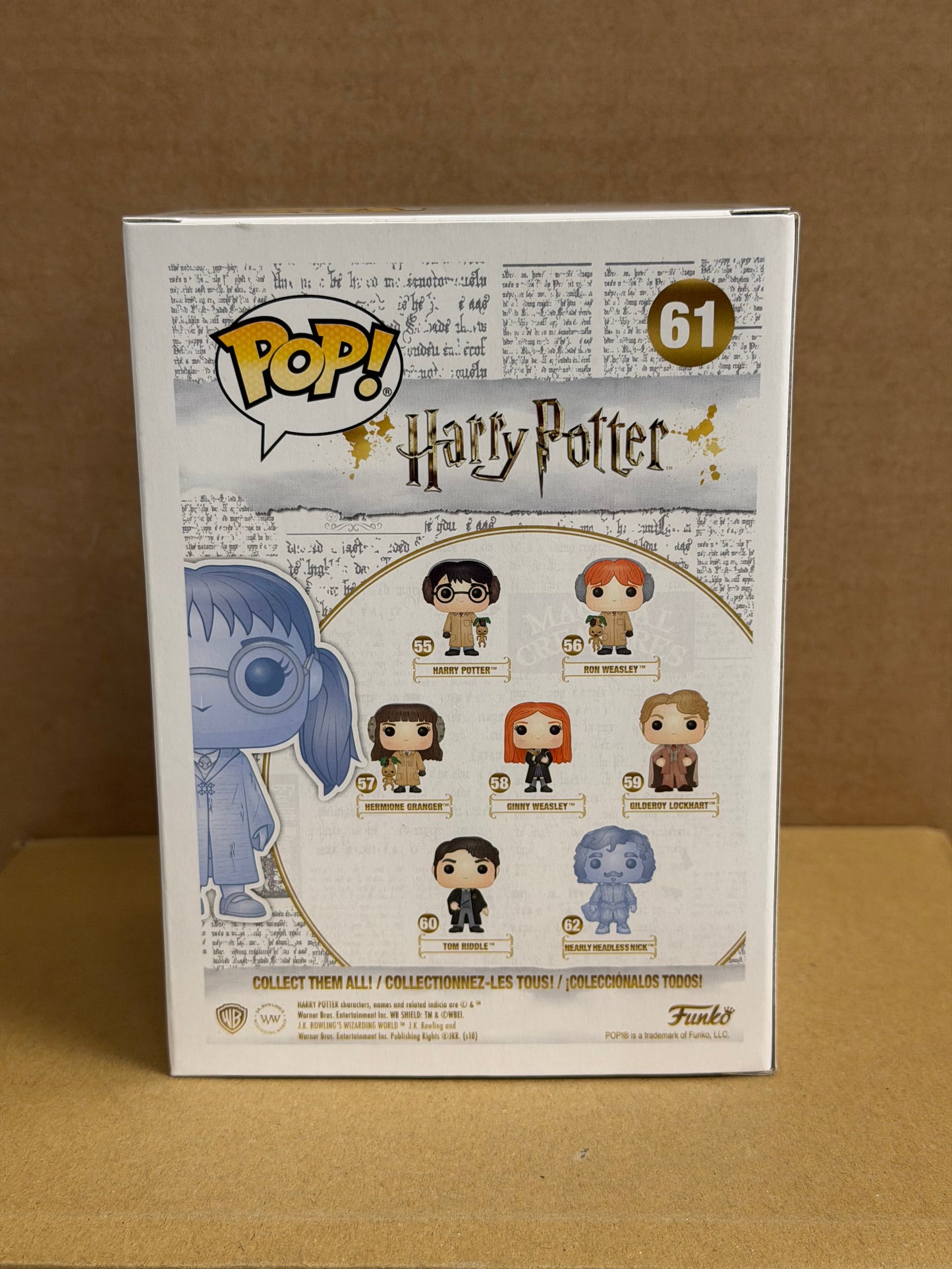 Funko Pop! Harry Potter Moaning Myrtle Signed Shirley Henderson COA #61 WS