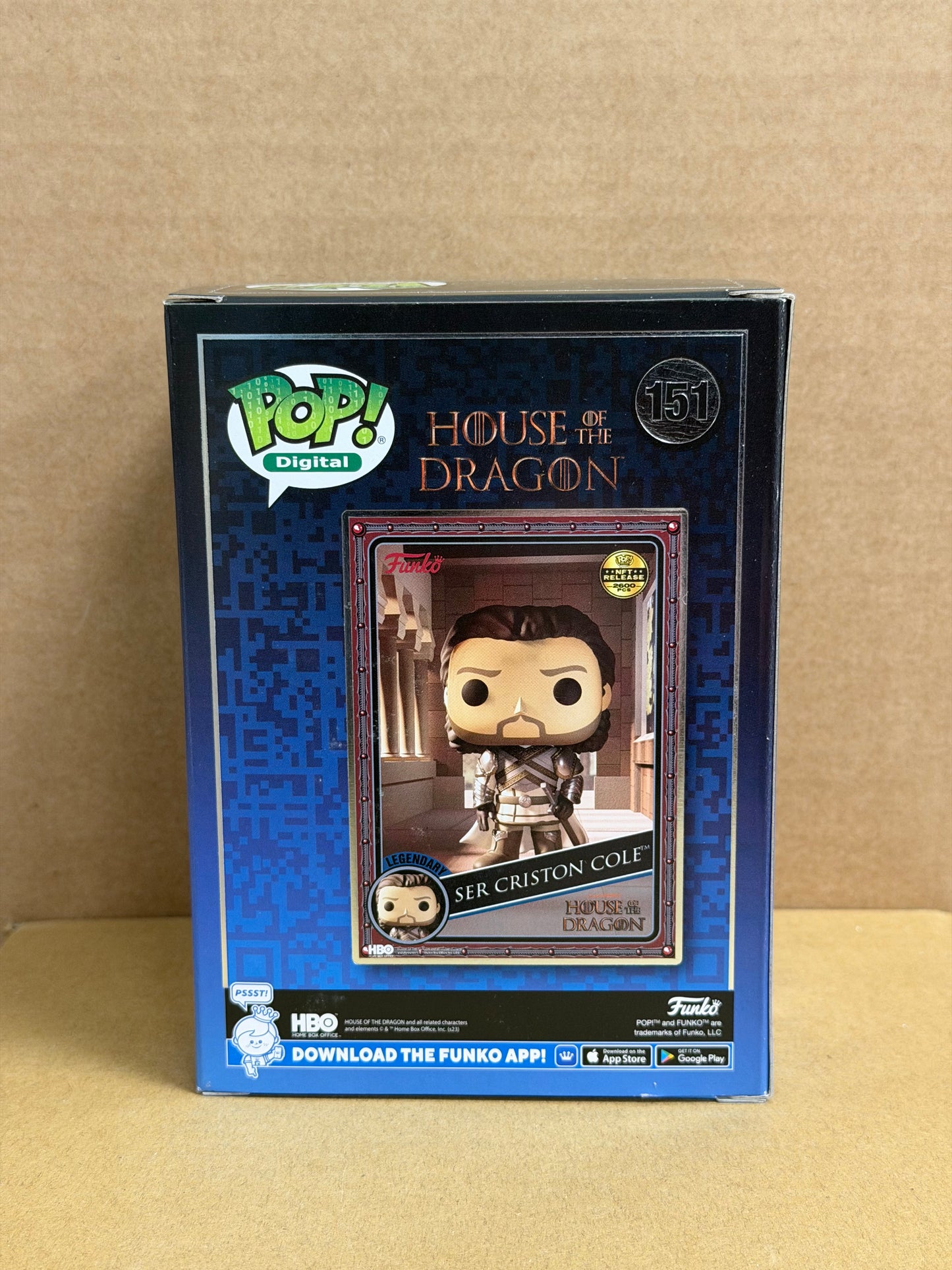 Funko Pop! Digital Television House Of The Dragon Ser Criston Cole Signed Fabian Frankel COA #151