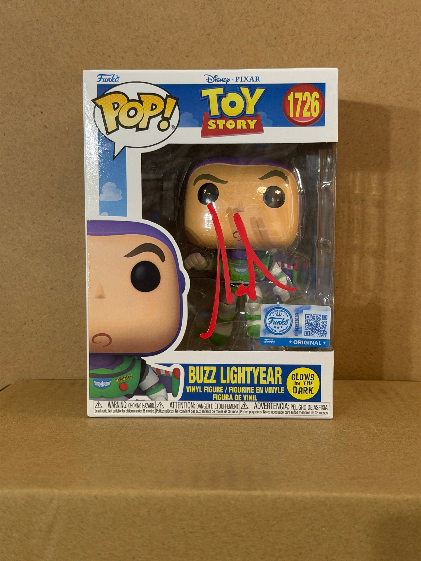 Funko Pop! Disney Toy Story 5 Buzz Lightyear Signed Tim Allen COA #1726