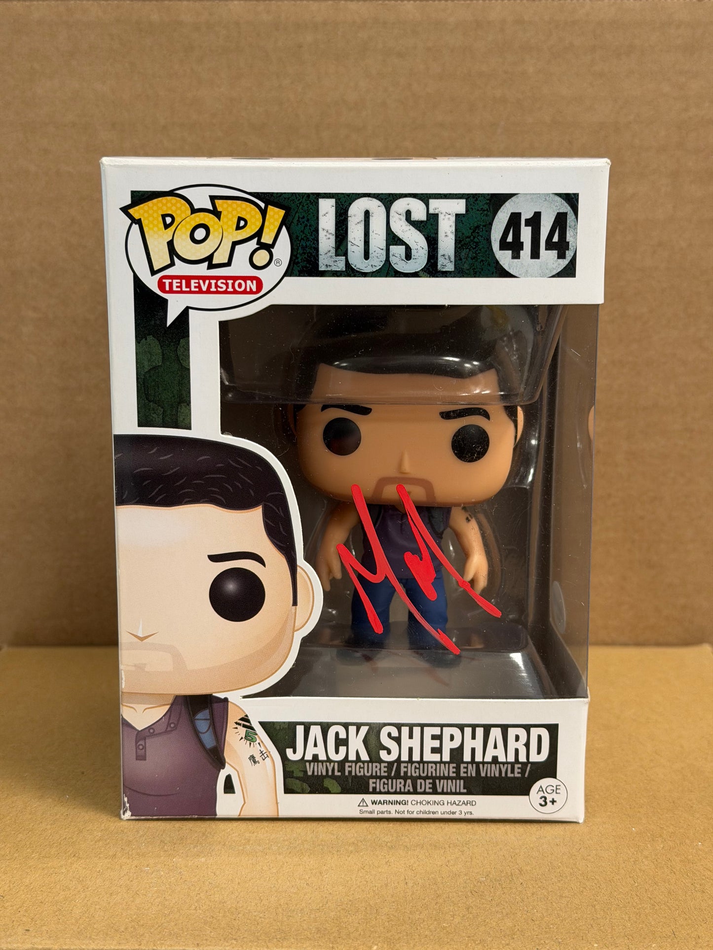 Funko Pop! Television Lost Jack Shepherd Signed Matthew Fox COA #414 MagStack Included