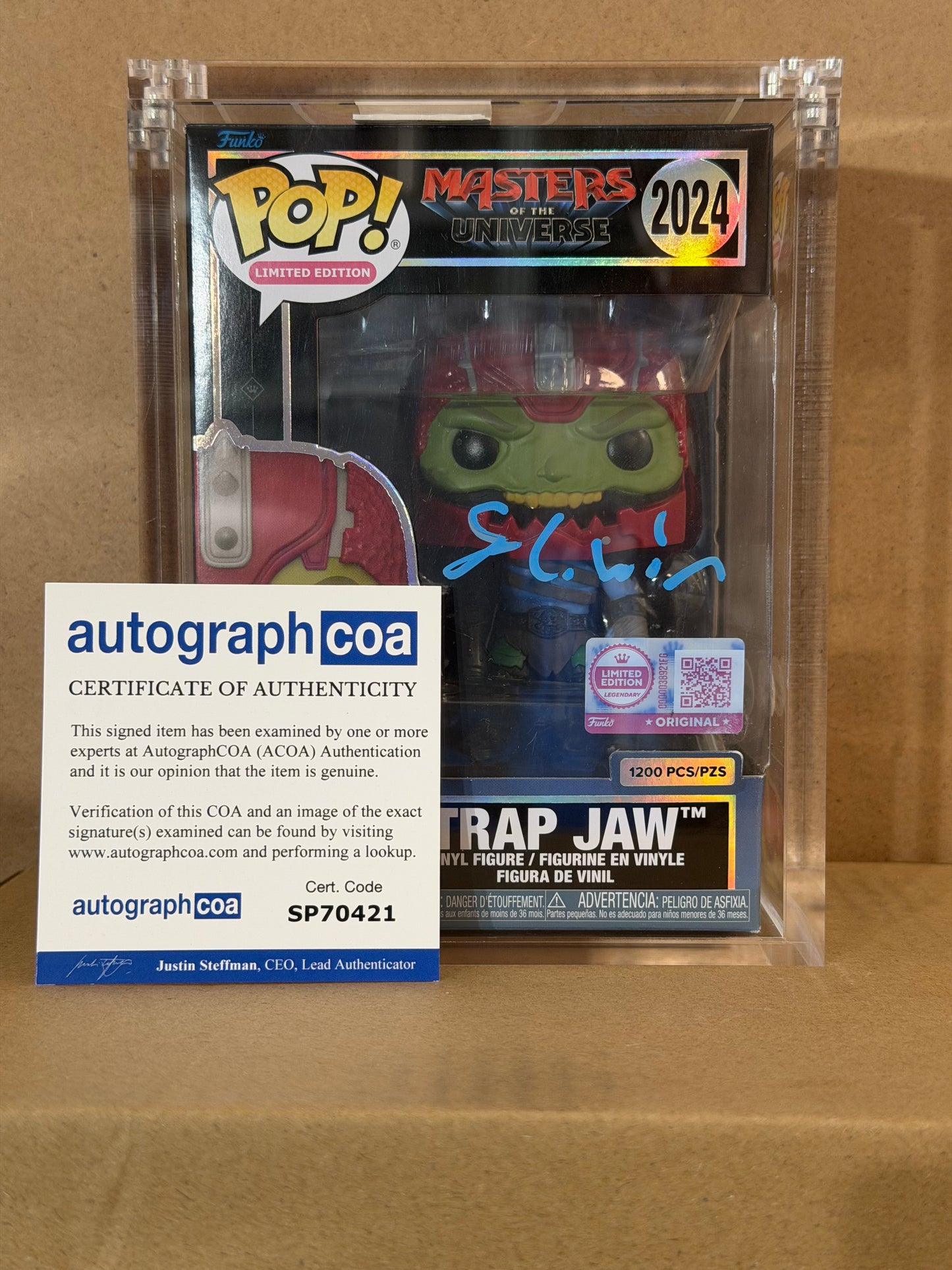 Funko Pop! Movies Master Of The Universe Trap Jaw Signed Sam. C Wilson #2024