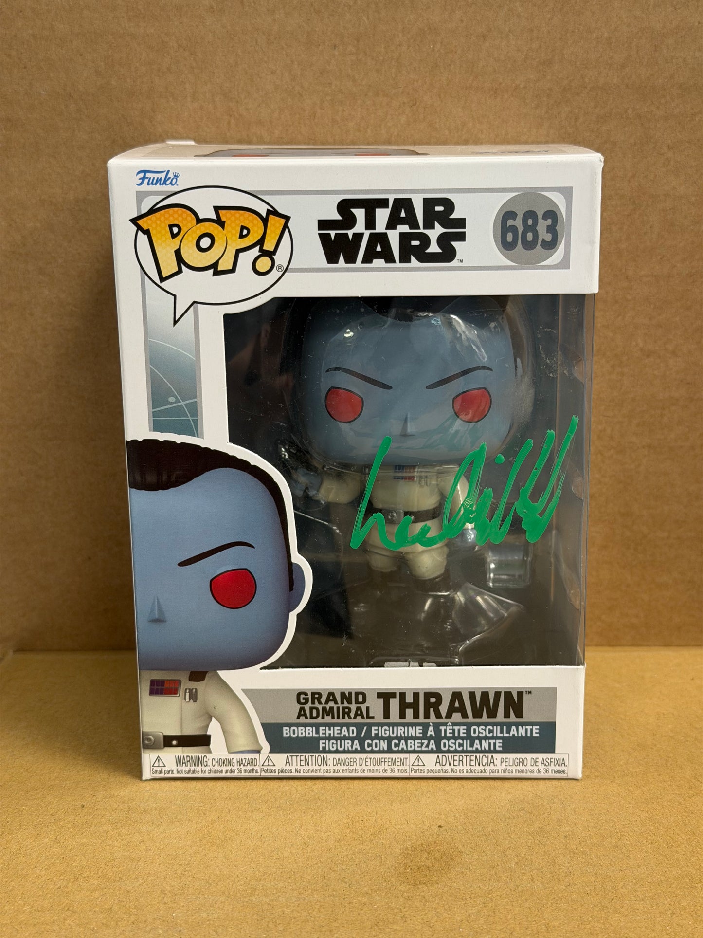 Funko Pop! Star Wars Grand Admiral Thrawn Signed Lars Mikkelsen COA #683