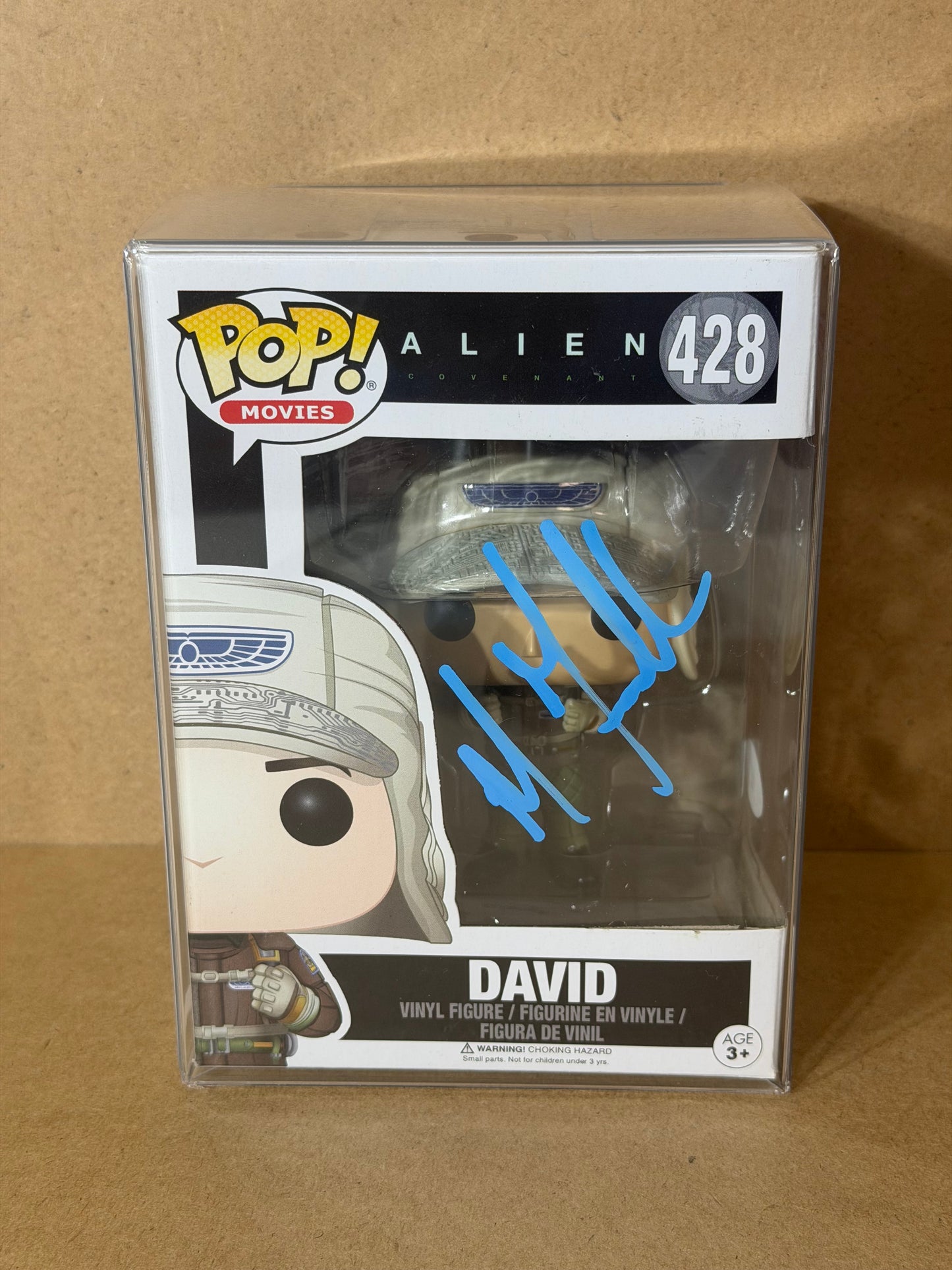Funko Pop! Movies Alien David Signed Michael Fassbender COA #428 Free Protector