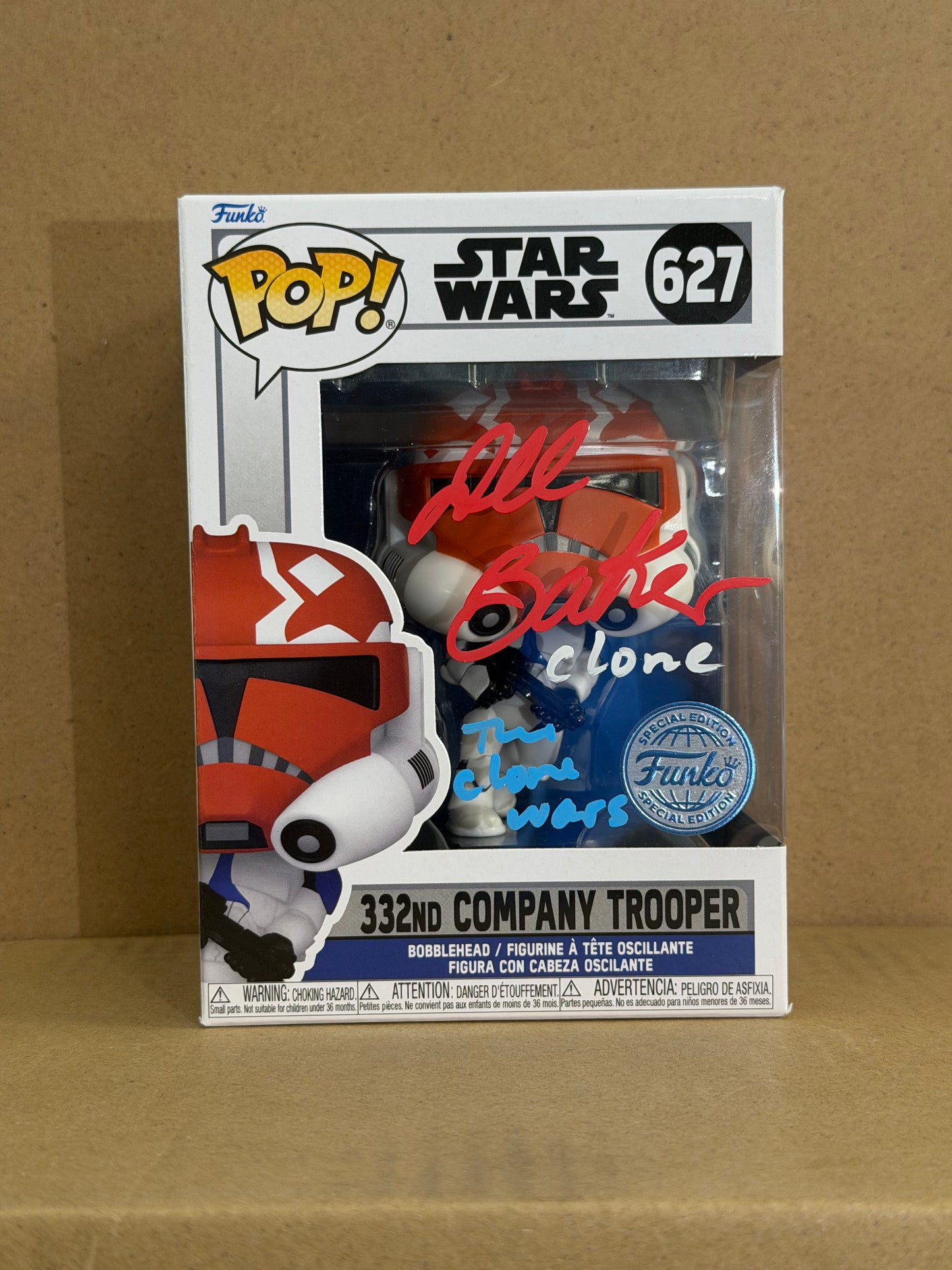 Funko Pop! Star Wars 32nd Company Trooper Signed Dee Baker COA #627