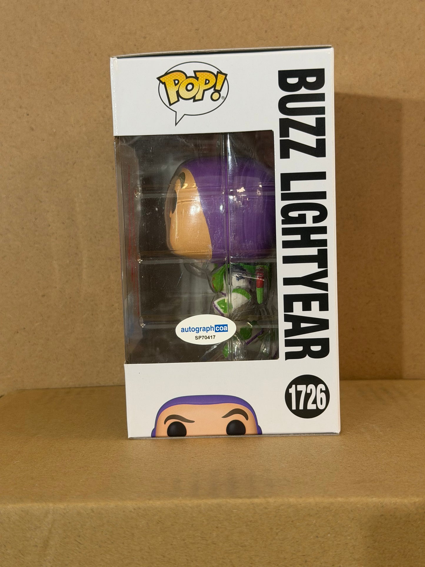 Funko Pop! Disney Toy Story Buzz Lightyear Signed Tim Allen COA #1726