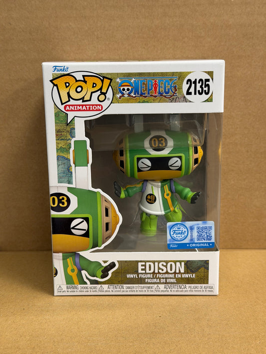 Funko Pop! Anime One Piece Edison #2135 Exclusive Free Protector