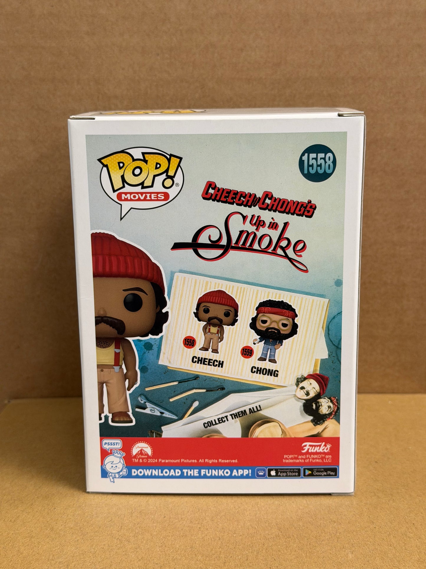 Funko Pop! Movies Cheech And Chong Up In Smoke Signed Cheech Marin COA #1558 WS