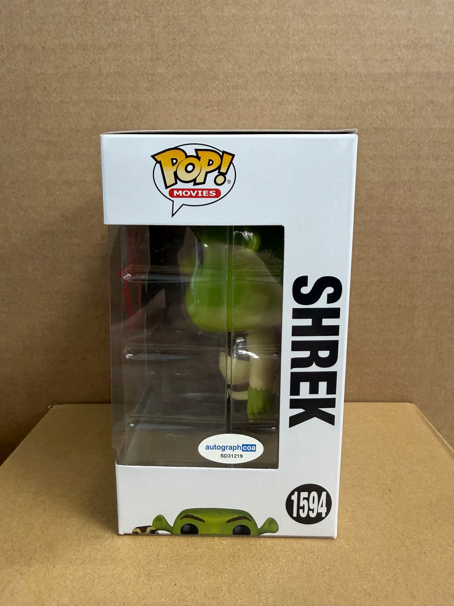 Funko Pop! Movies Shrek Signed Mike Myers #1594 COA WS