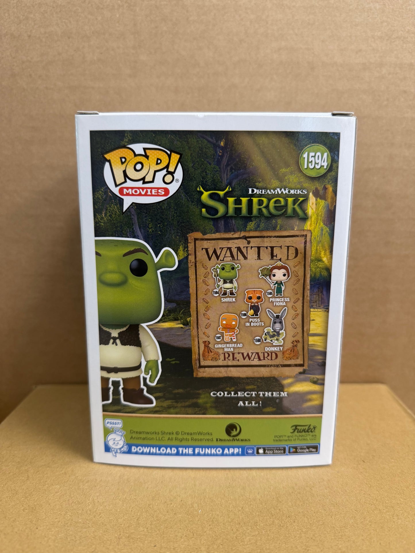Funko Pop! Movies Shrek Signed Mike Myers #1594 COA WS