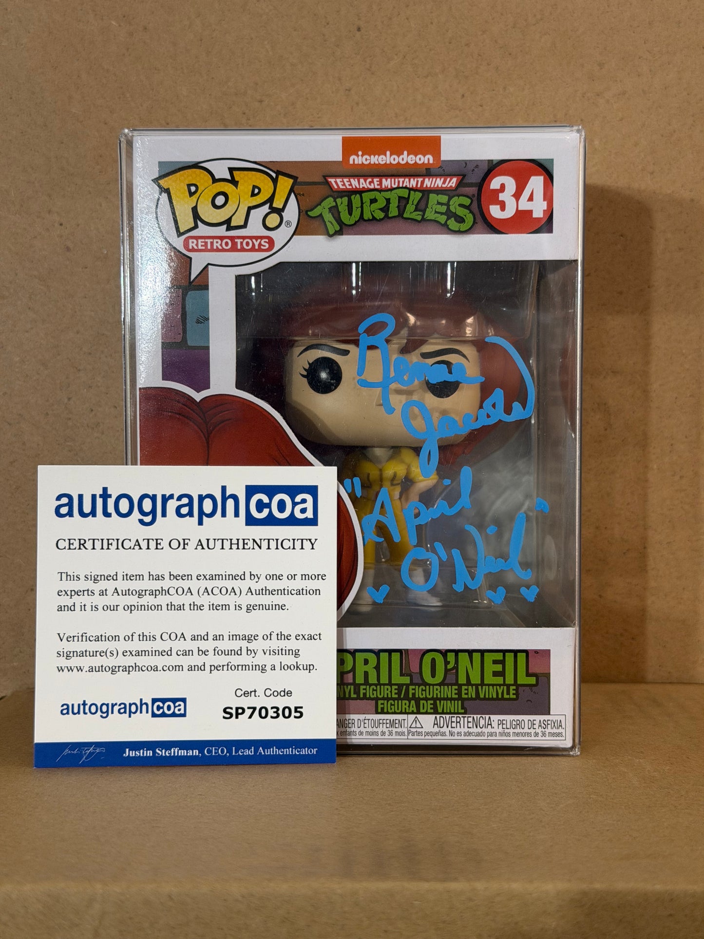 Funko Pop! Animation April O’Neil Signed Renae Jacob’s COA #34