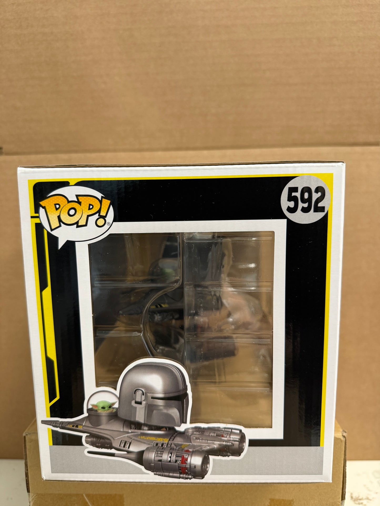 Funko Pop! Star Wars The Mandalorian In N1 Starfighter (With Grogu) + Protector