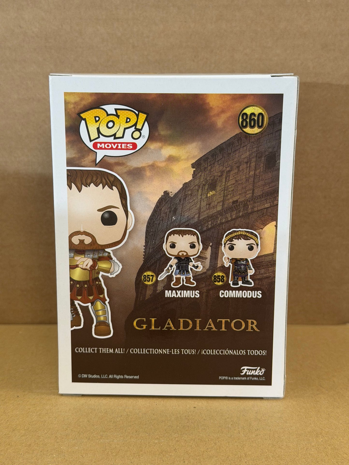 Funko Pop! Movies Gladiator Maximus Signed Russel Crowe #860 Free Magentic Stack