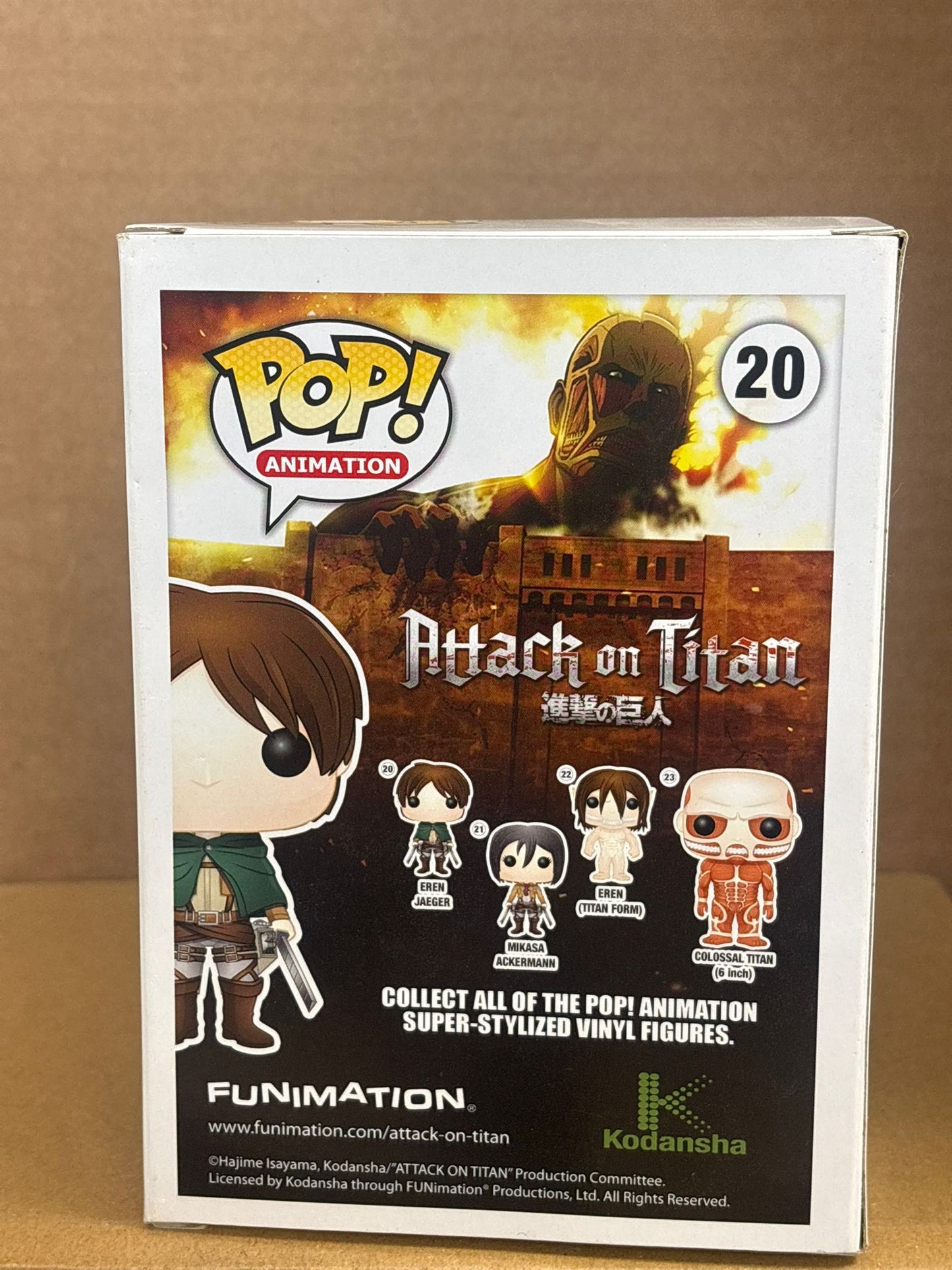 Funko Pop! Anime Attack On Titan Eren Jaeger #20 Free Protector