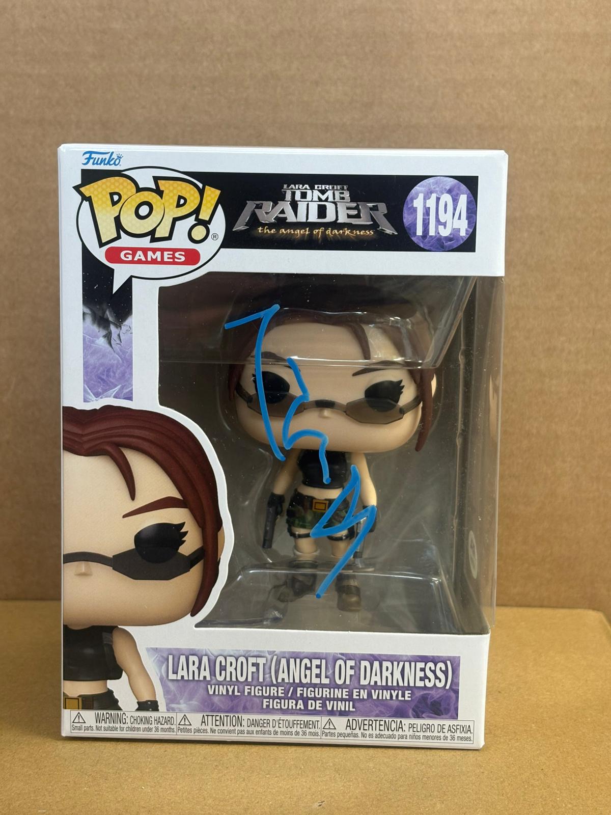 Funko Pop! Games Tomb Raider Lara Croft Signed Angelina Jolie PSA COA #1194 WS