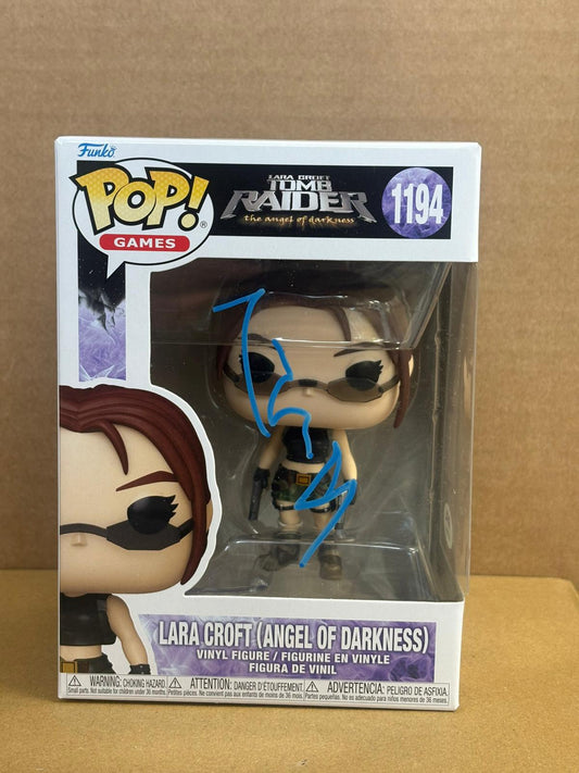 Funko Pop! Games Tomb Raider Lara Croft Signed Angelina Jolie PSA COA #1194 WS