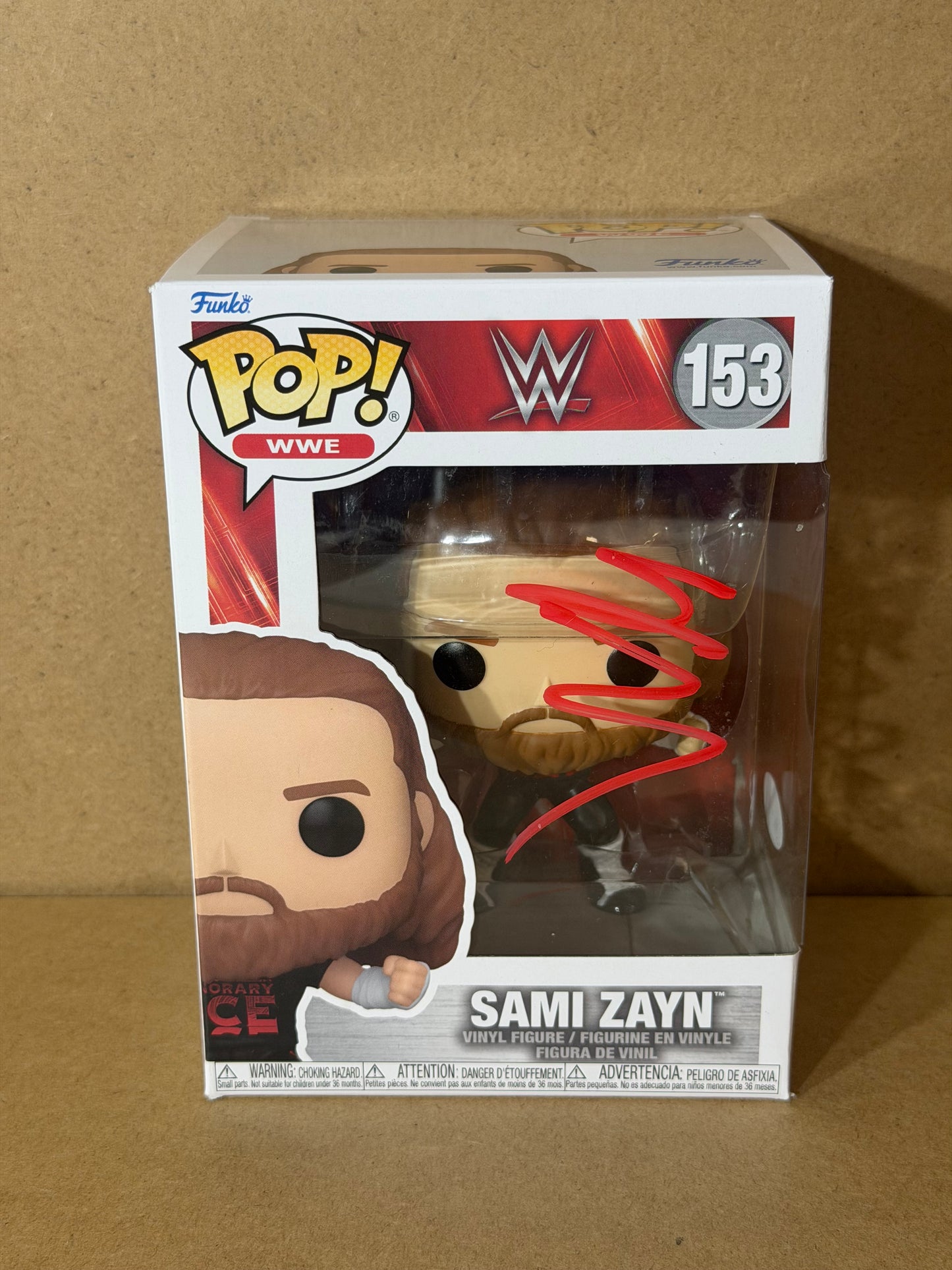 Funko Pop! WWE Sami Zayn Signed COA #153 Free Protector