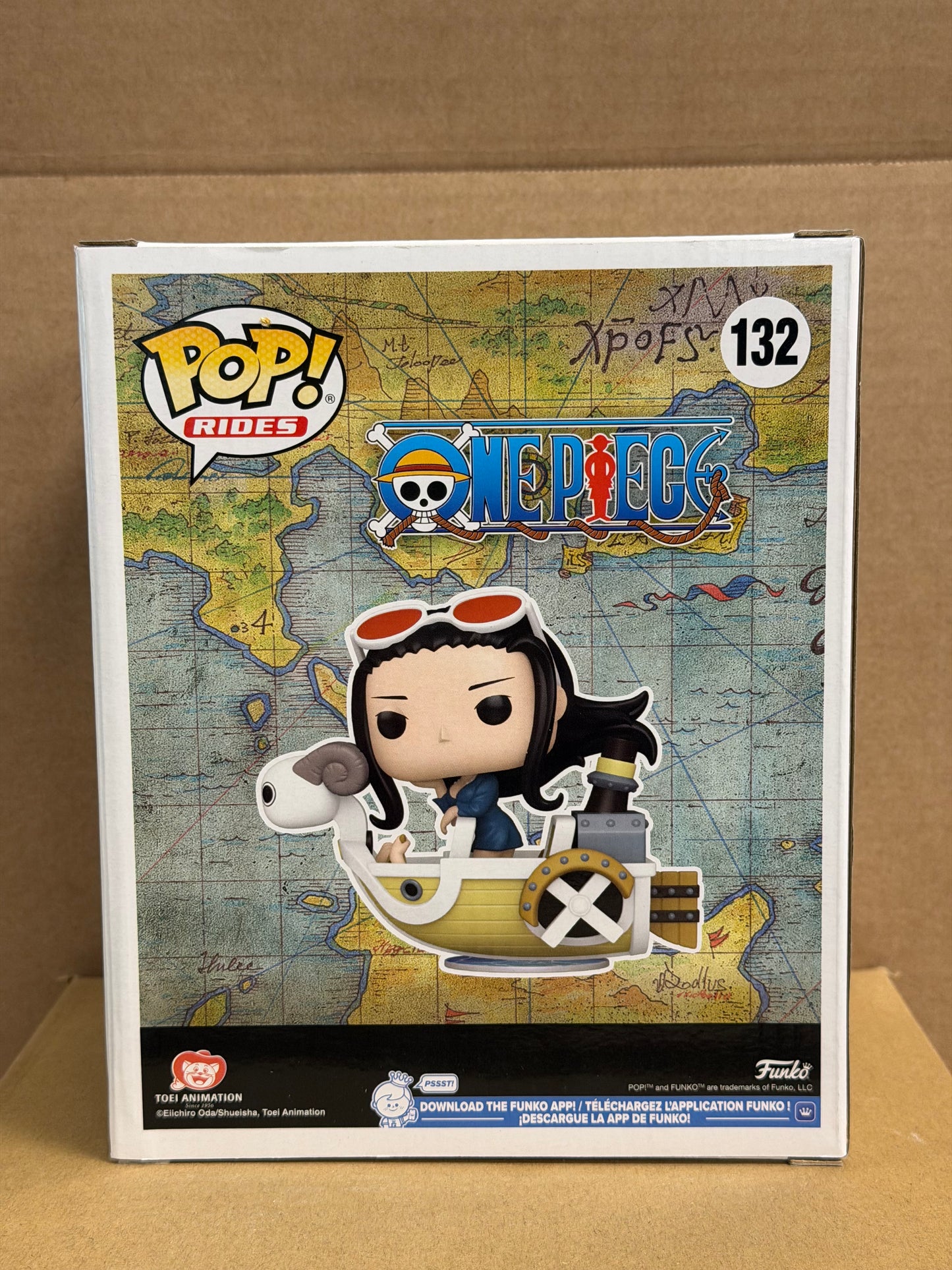 Funko Pop! Rides Anime One Piece Nico Robin W/ Mini Merry #132 2025 Convention + Protector