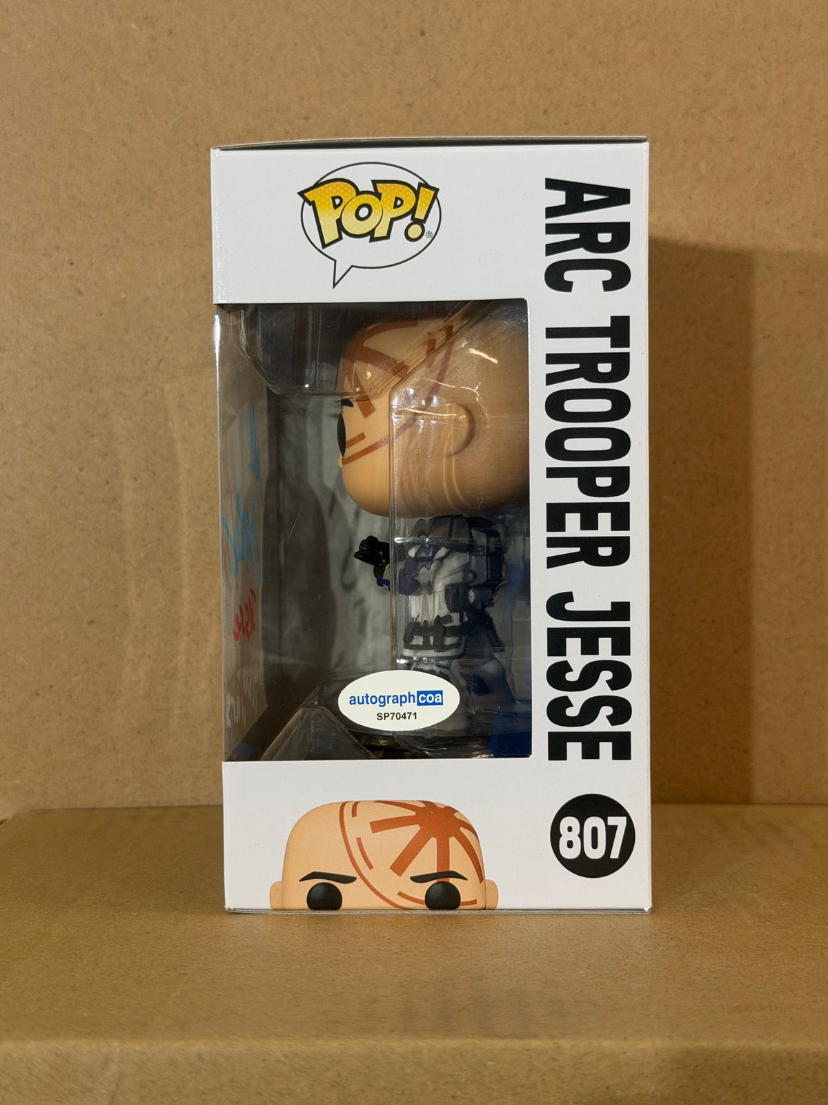 Funko Pop! Star Wars Arc Trooper Jesse Signed Dee Baker COA #807