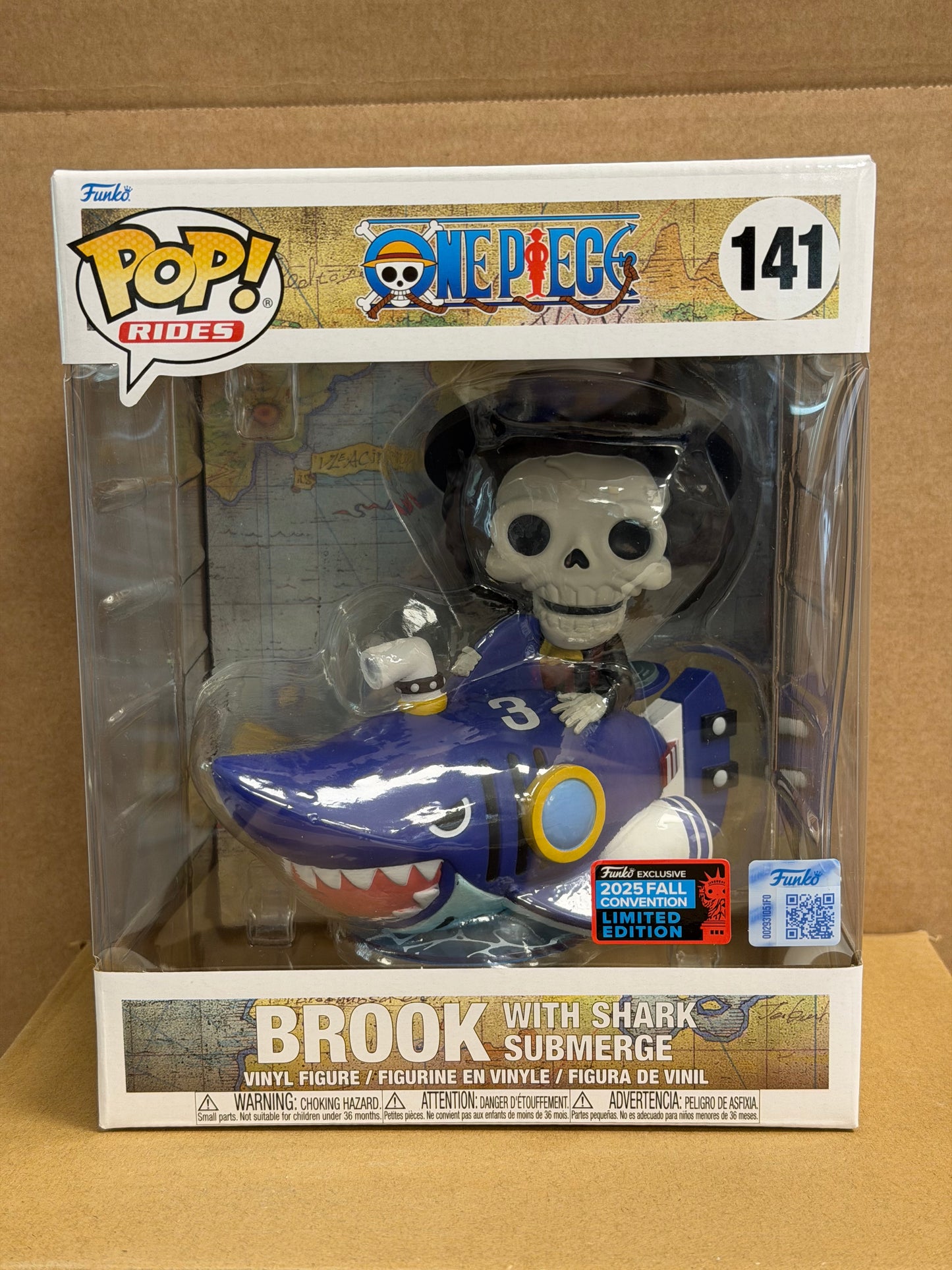 Funko Pop! Rides Anime One Piece Brook W/ Shark Submerge #141 NYCC Exclusive