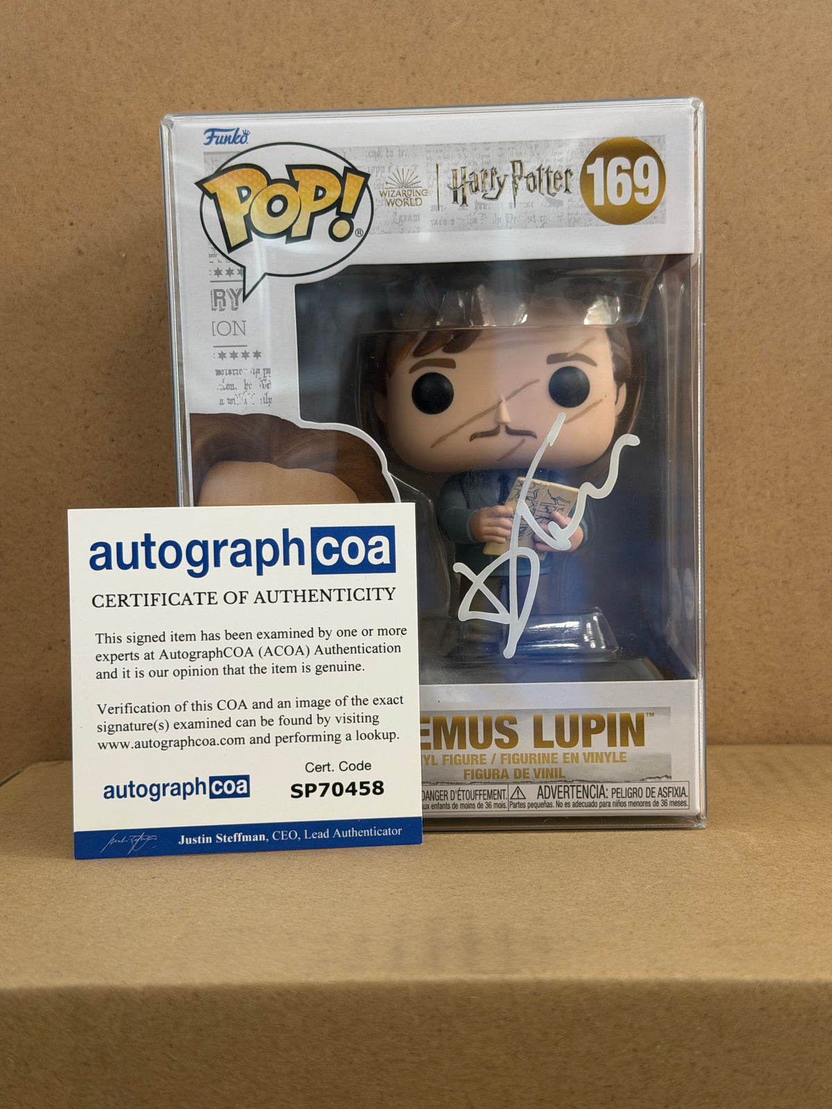 Funko Pop! Harry Potter Remus Lupin Signed David Thewlis COA #169