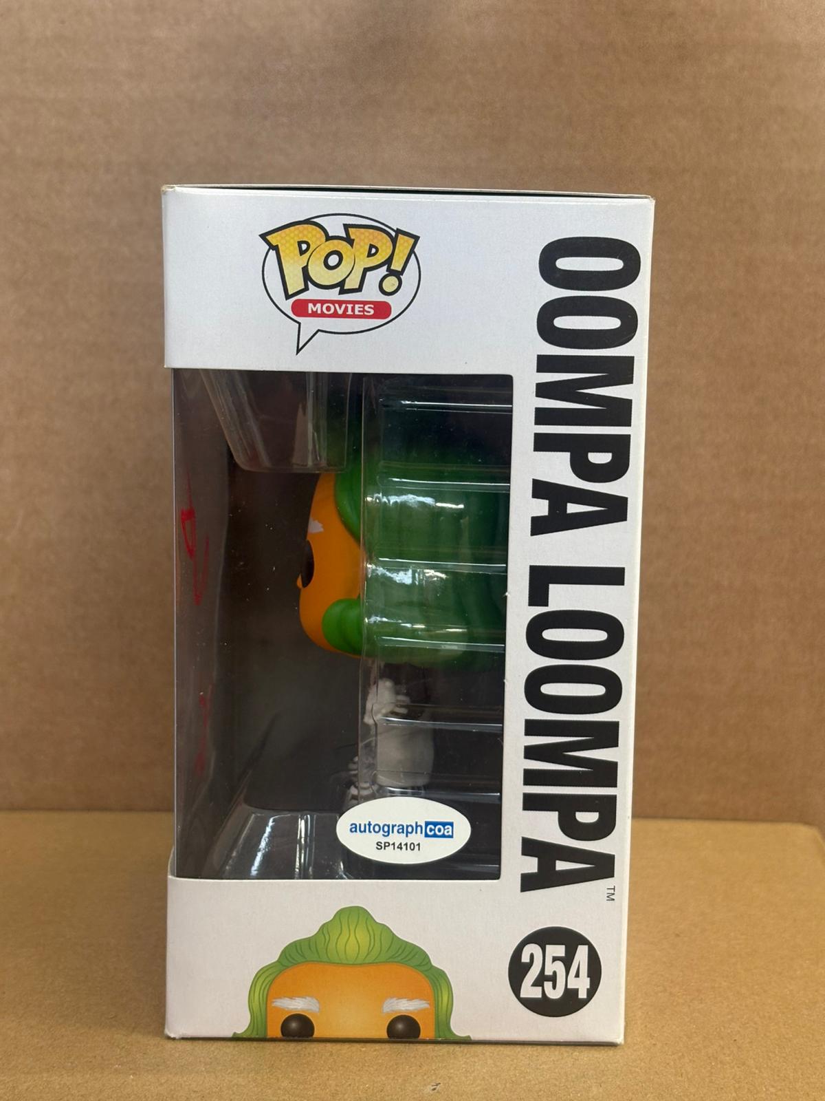 Funko Pop! Movies Willy Wonka Oompa Loompa Signed Hugh Grant COA #254 WS