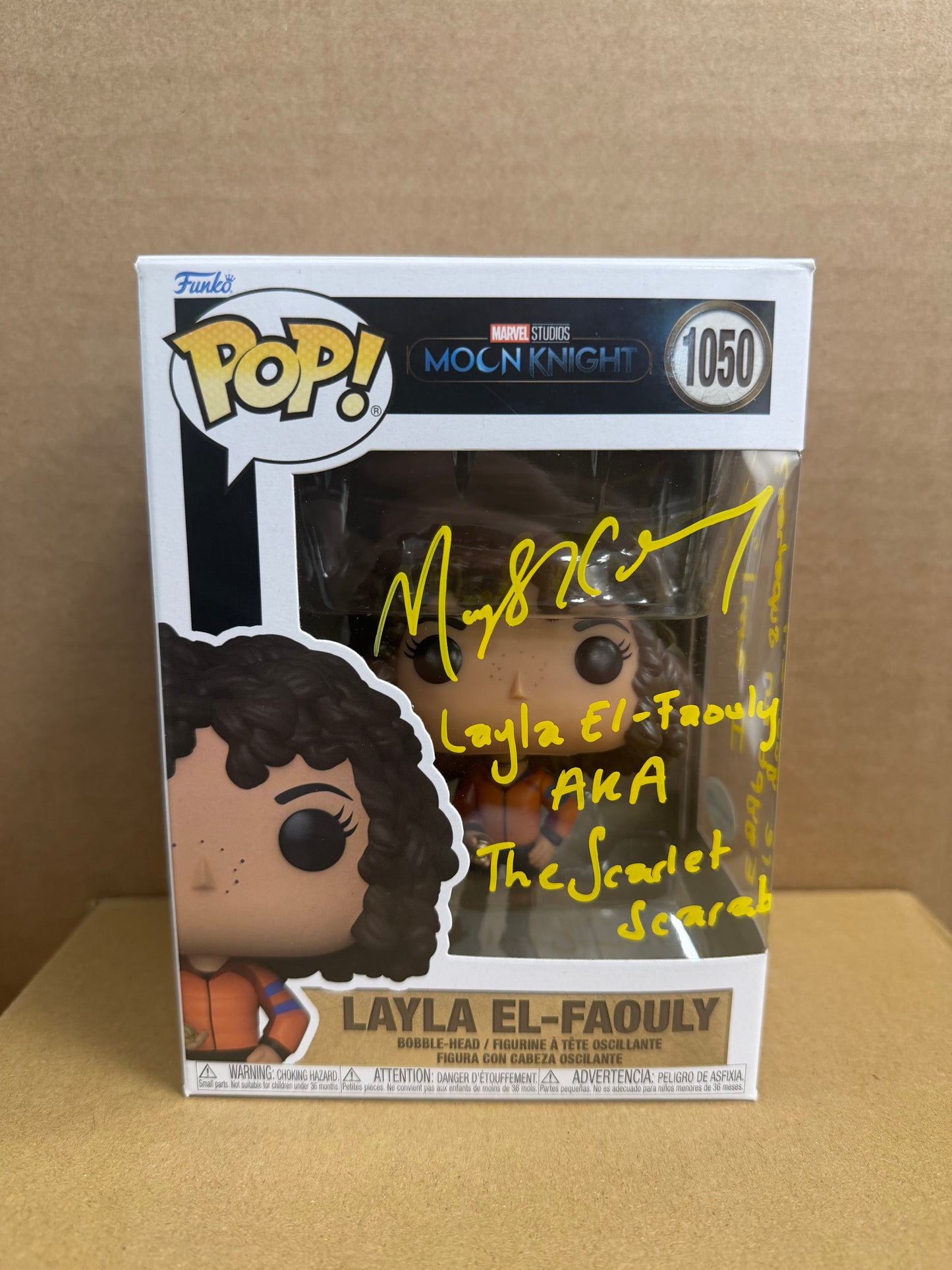 Funko Pop! Marvel Layla Wl-Faouly Signed By May Calamaway #1050 COA