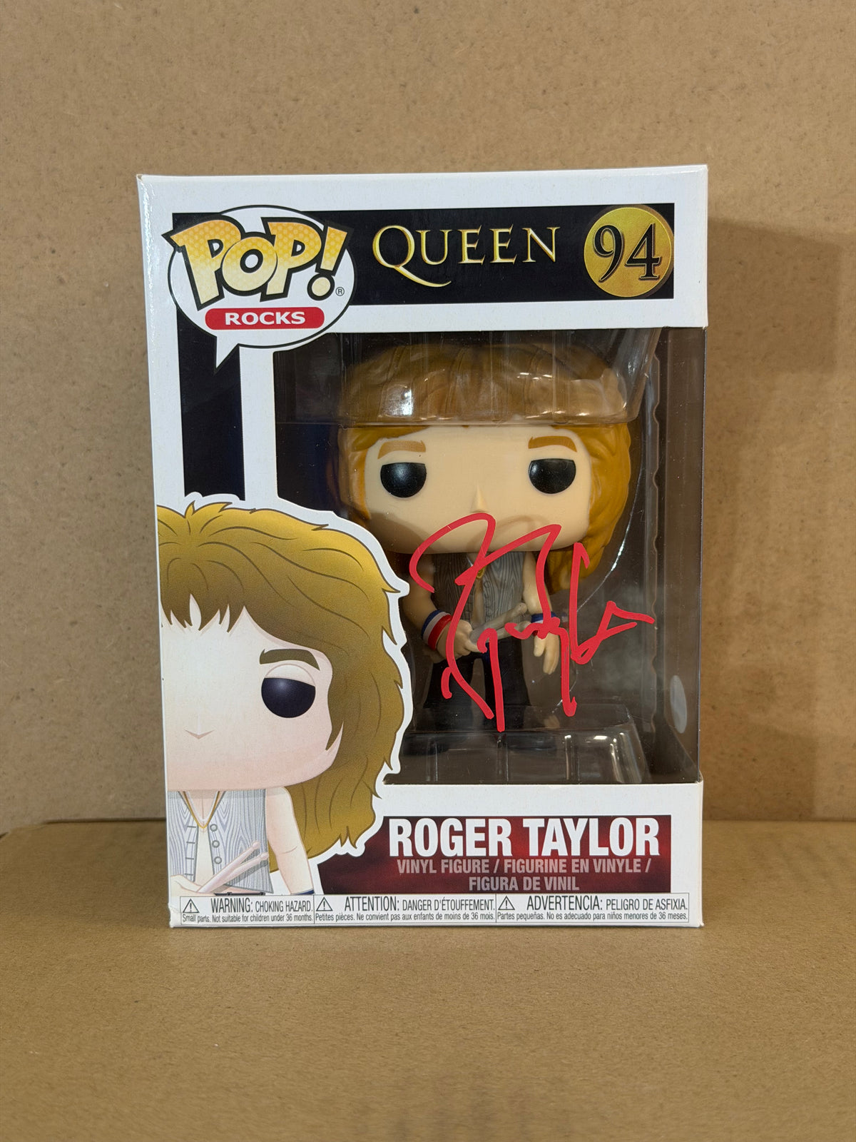 Funko Pop! Rocks Queen Roger Taylor Signed #94 ACOA