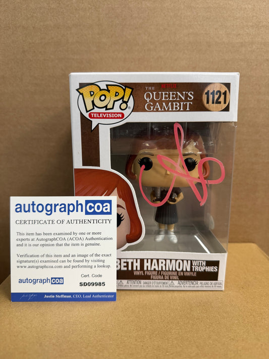 Funko Pop! Television Queens Gambit Beth Harmon Signed Anya Taylor -Joy COA #1121