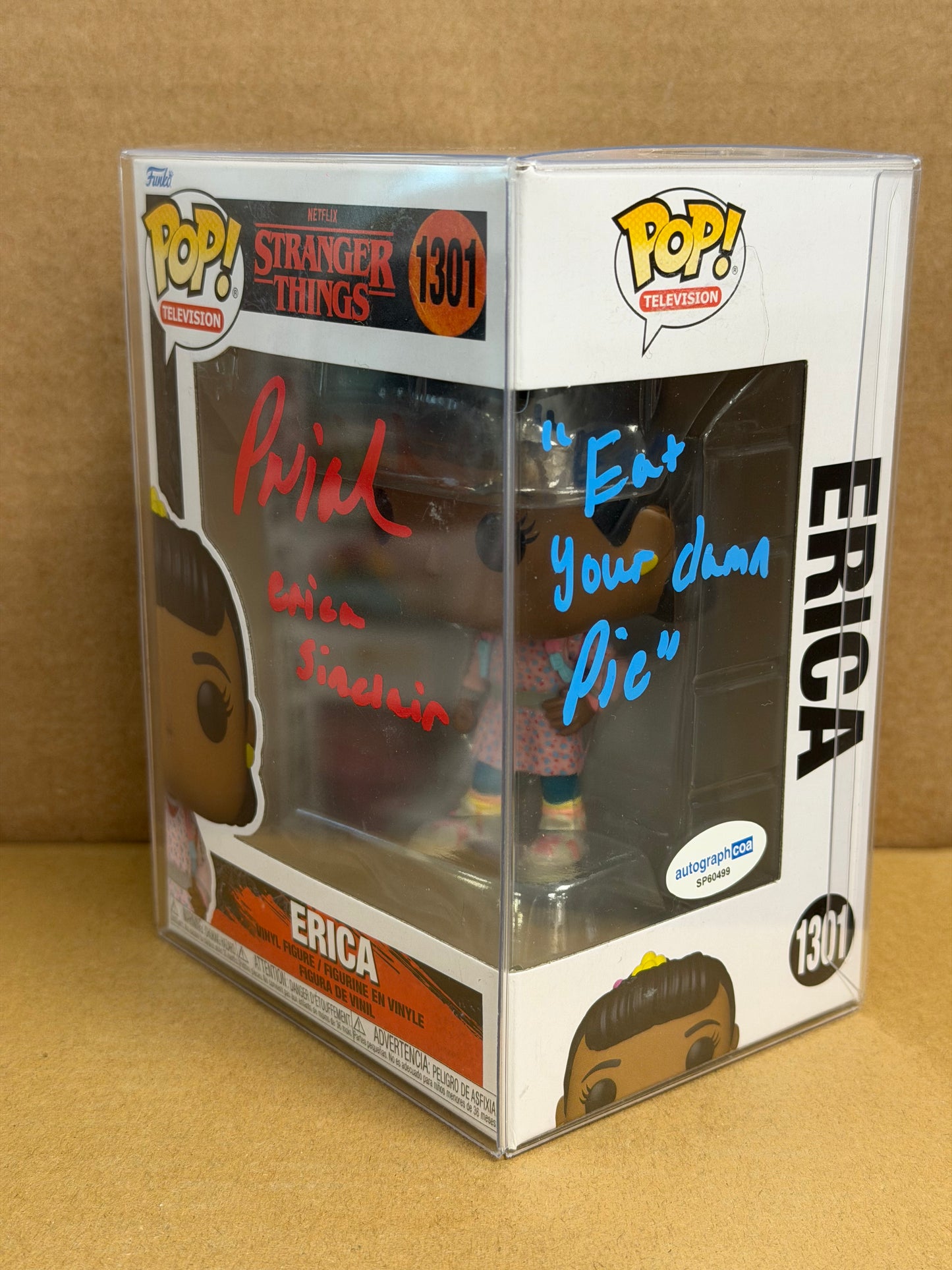 Funko Pop! Television Stranger Things Erica Sinclair Signed Priah Ferguson COA #1301