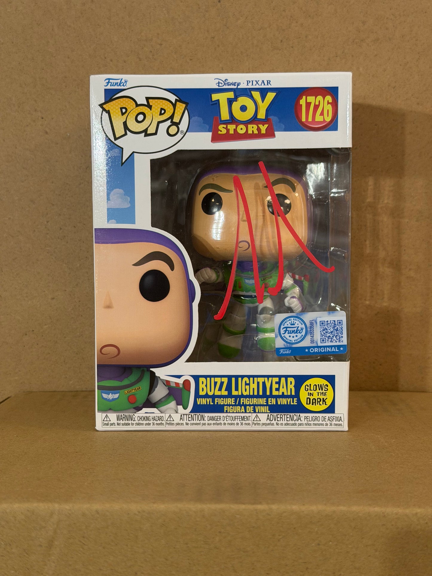 Funko Pop! Disney Toy Story 5 Buzz Lightyear Signed Tim Allen COA #1726