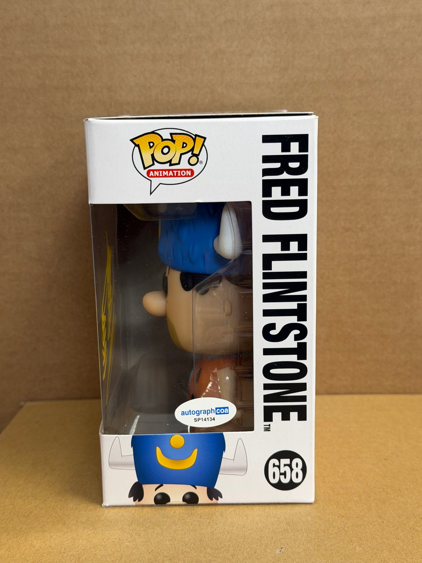 Funko Pop! Animation The Flintstones Fred Flintstone Signed Mark Addy COA #658 WS