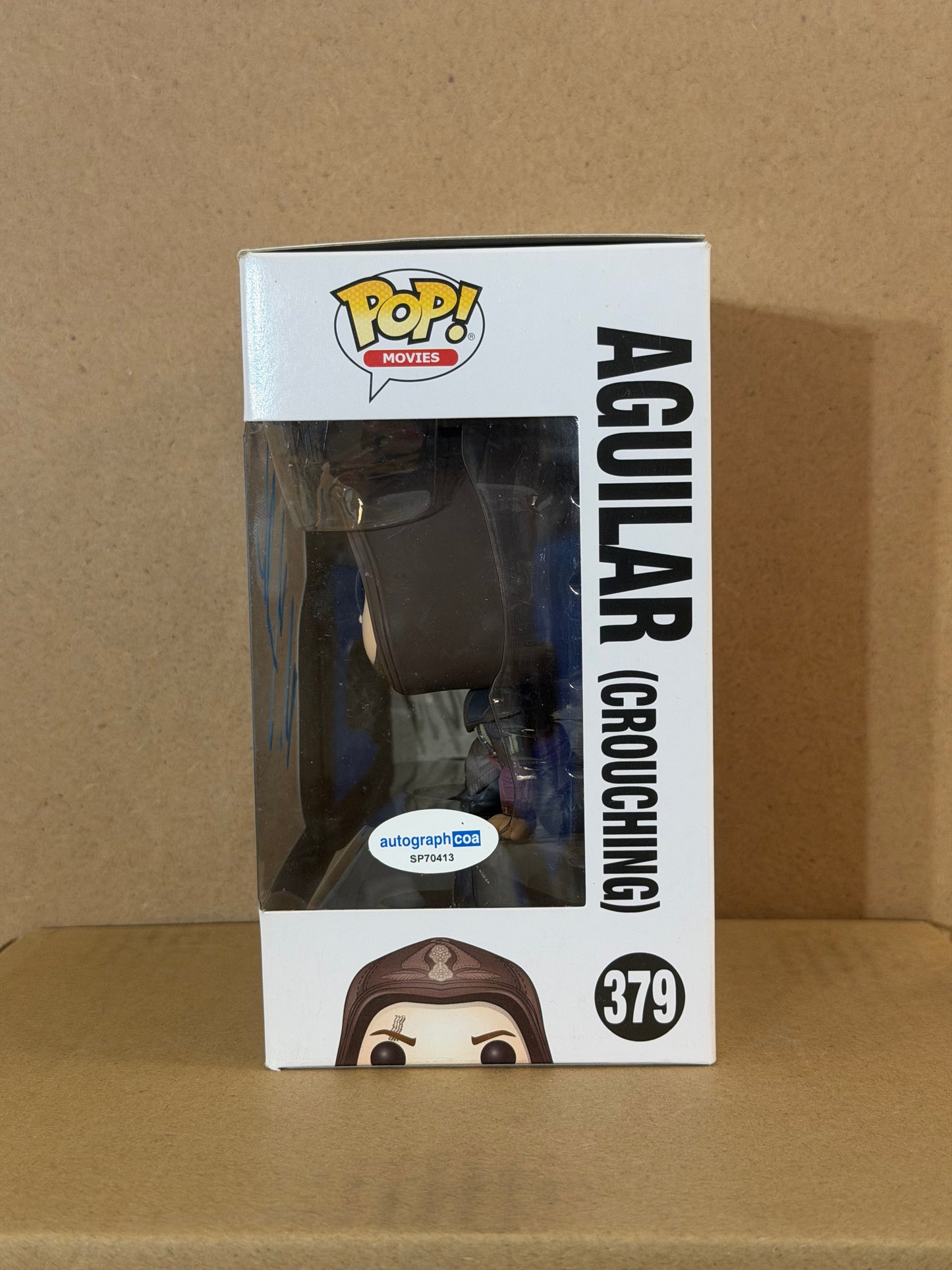 Funko Pop! Movies Assasins Creed Aguilar Signed Michael Fassbender COA #379