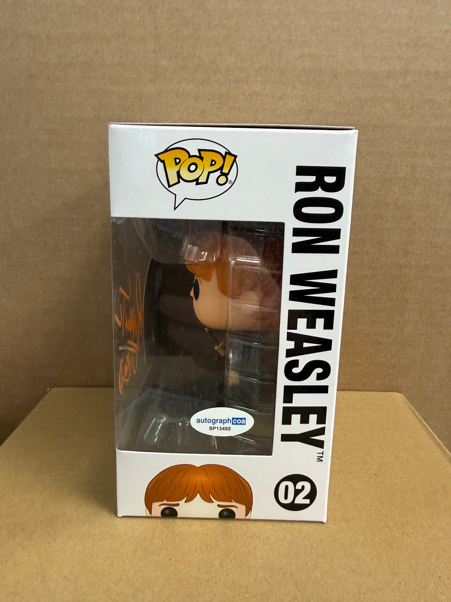 Funko Pop! Harry Potter Ron Weasley Signed Rupert Grint #02 WS COA