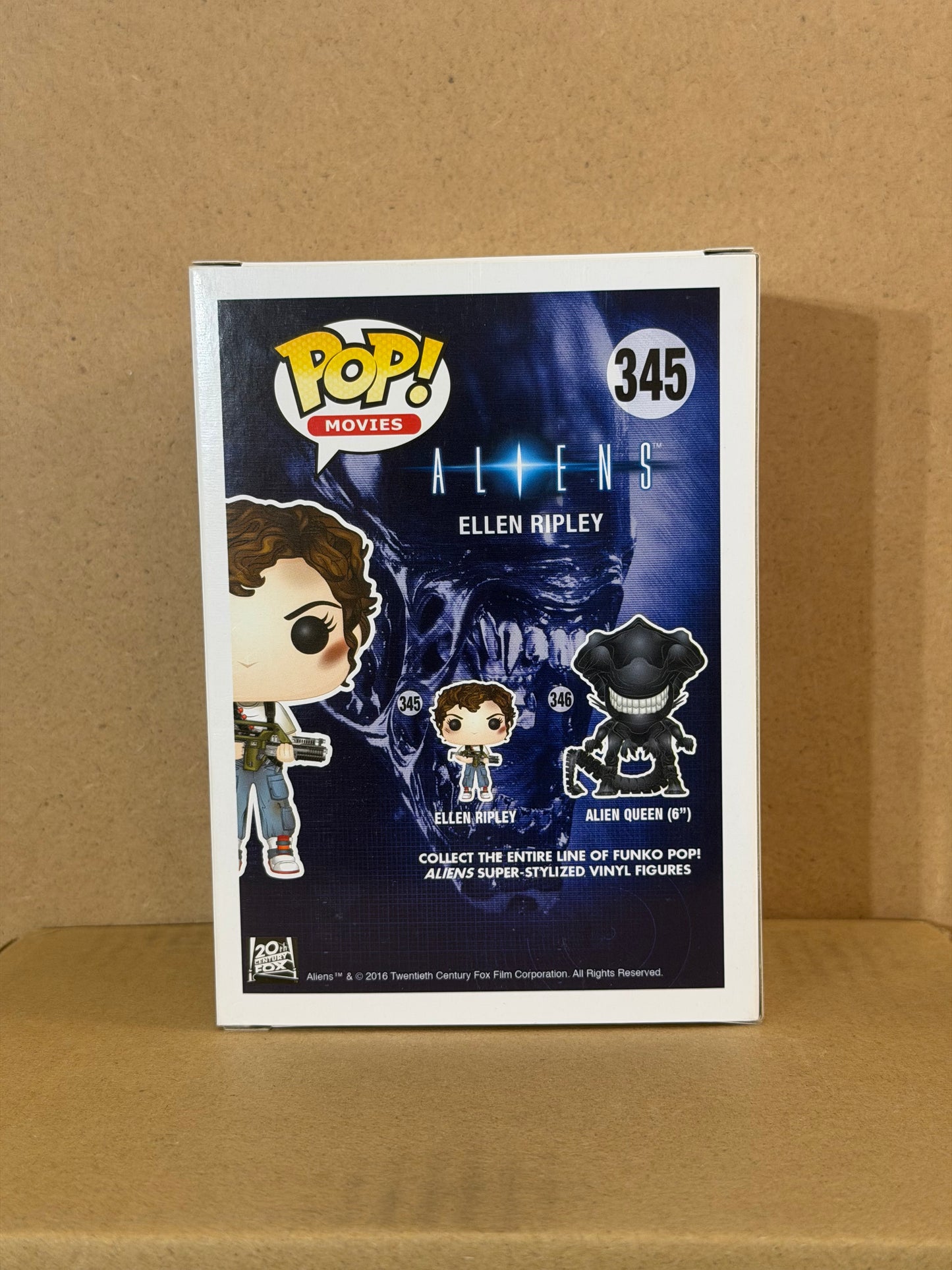 Funko Pop! Movies Aliens Ellen Ripley Signed Sigourney Weaver COA #345